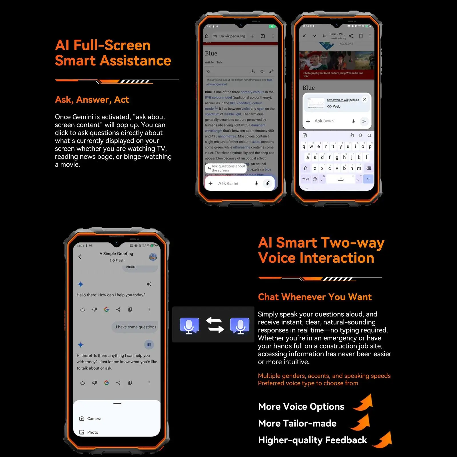 Blackview OSCAL Marine 2 Rugged Phone 4GB+64G/ 8GB+128GB 11000mAh Battery 6.56" HD+Display Unisoc T61 Android 15 NFC Smartphone