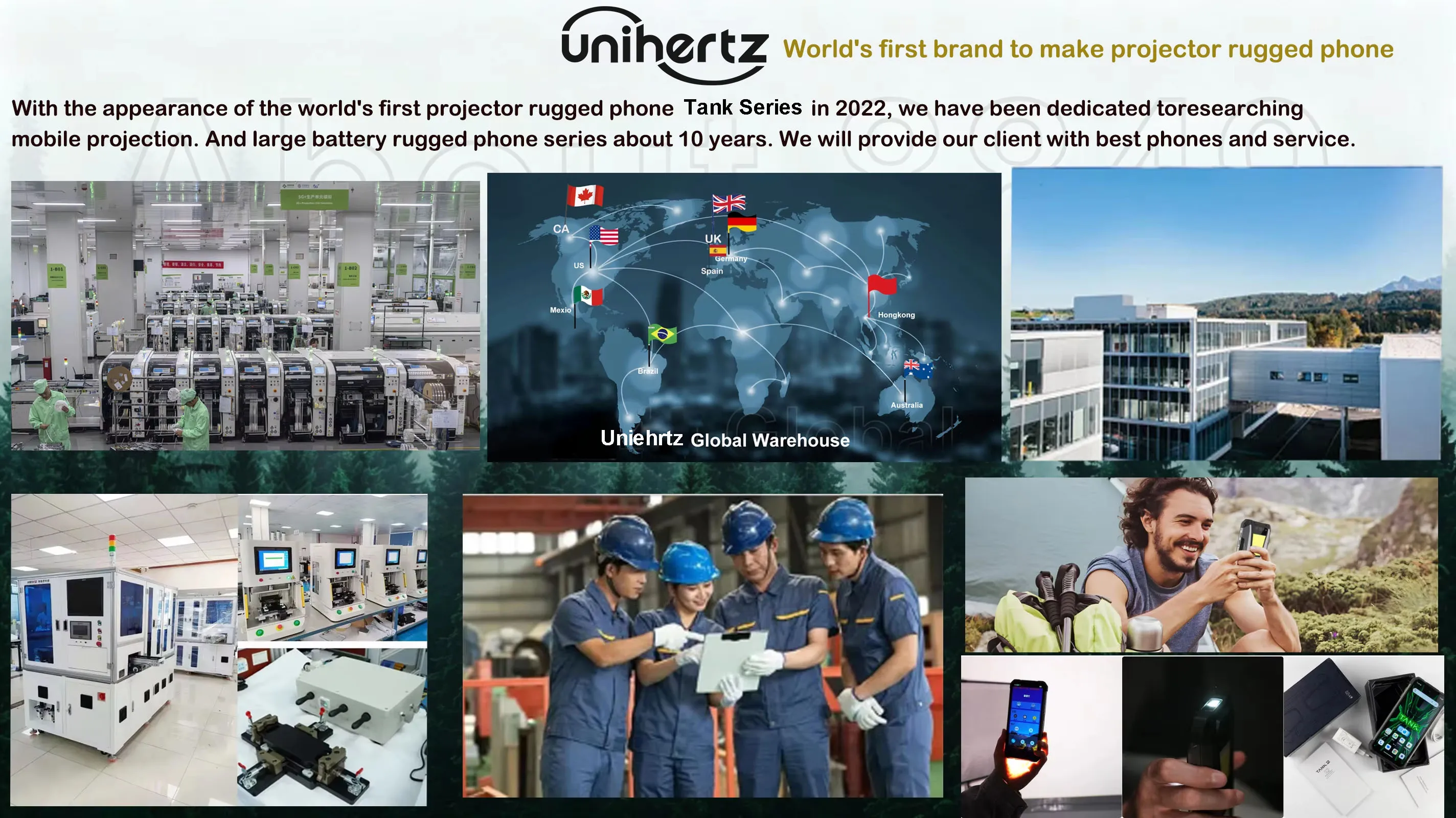 Unihertz 8849 TANK 5 Rugged 5G Smartphone with 2K Projector 9400e CPU 3K AMOLED 17600mAh 18+512GB Support ESIM WiFi 7 Android 16