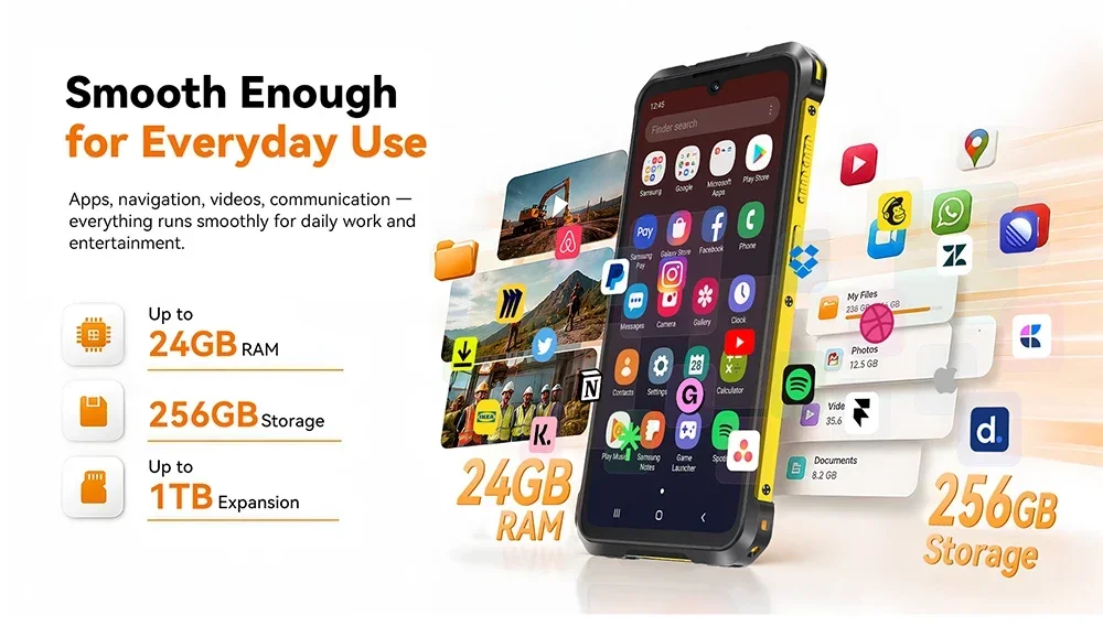 2026 Cubot KingKong ES 5 6.88 Inch 4G Rugged Smartphone Android 16 120Hz IP69K Screen Up To 24GB RAM 256GB ROM 7000mAh Phone NFC