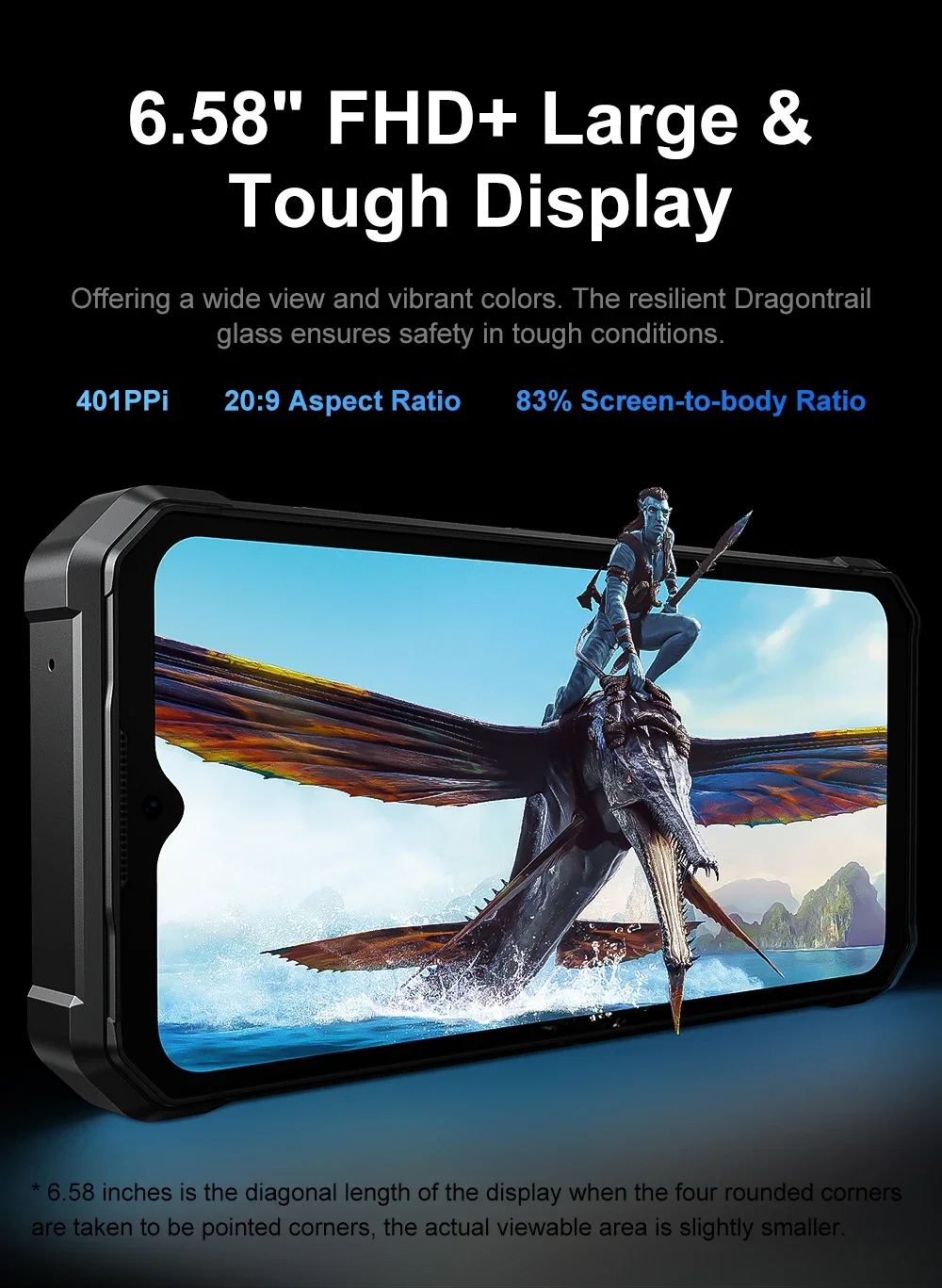 FOSSiBOT F106 Pro Rugged Smartphone15(8 + 7)GB RAM 256GB ROM 12000mAh 6,58 " 48MP Helio G85 Android 14 Phone Double SIM 4G