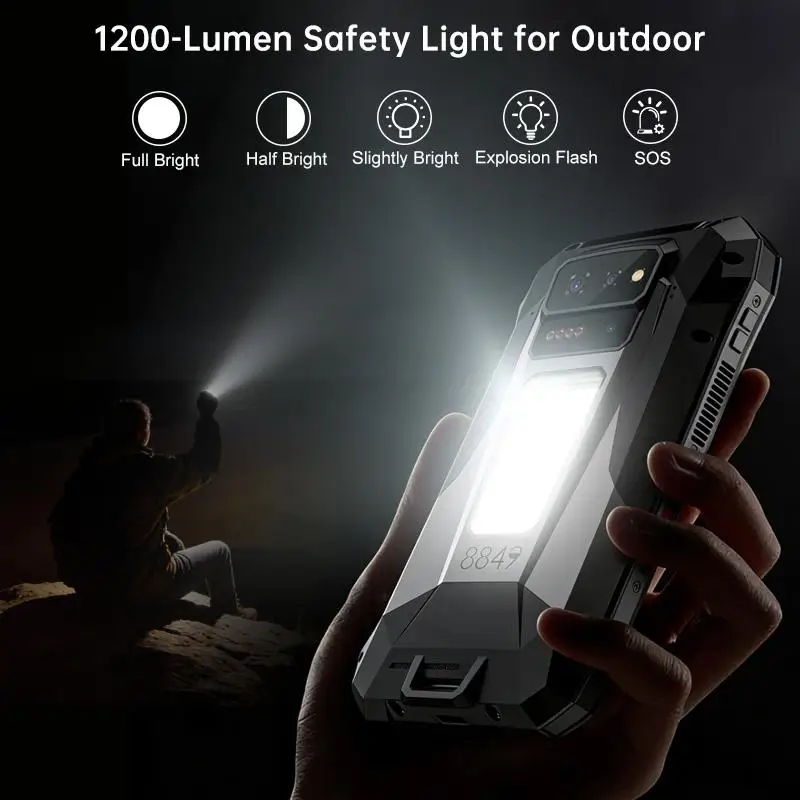 Unihertz 8849 Tank X Projector Rugged Phone 16GB+512GB Night Vision 6.78'' Android 15 Dimensity 8200 17600mAh NFC 5G Smartphone