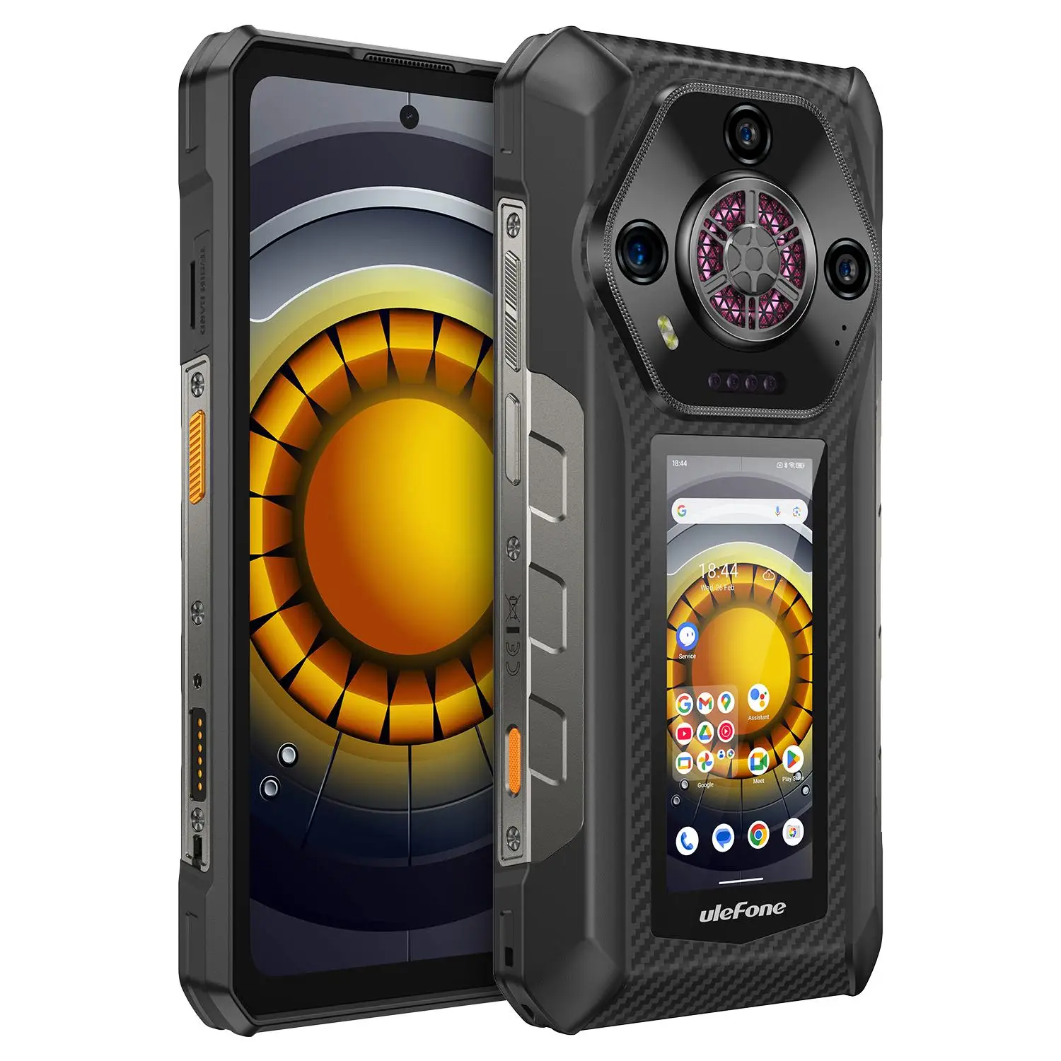 Ulefone Armor 30 Pro Rugged Phone 16GB+512GB Night Vision 6.95'' + 3.4'' Dual Screen Android14 Dimensity 7300X 5G NFC Smartphone