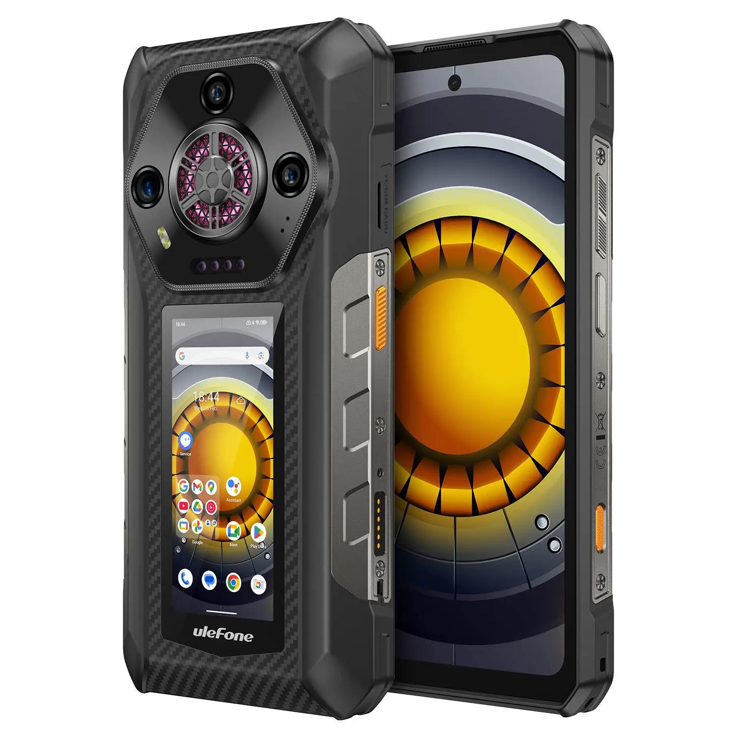 Ulefone Armor 30 Pro Rugged Phone 16GB+512GB Night Vision 6.95'' + 3.4'' Dual Screen Android14 Dimensity 7300X 5G NFC Smartphone