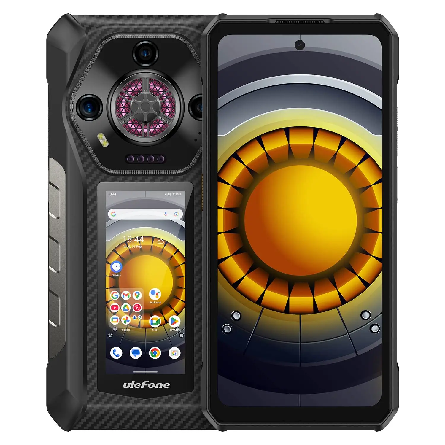 Ulefone Armor 30 Pro Rugged Phone 16GB+512GB Night Vision 6.95'' + 3.4'' Dual Screen Android14 Dimensity 7300X 5G NFC Smartphone