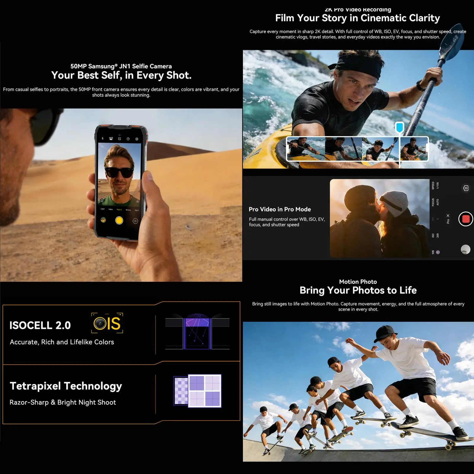 Blackview ROCK 3 Rugged Phone Thermal Imager 8GB+256GB 6.78'' 2.4K Display Android 16 MT8781 Helio G100 Octa Core 4G NFC Smartph