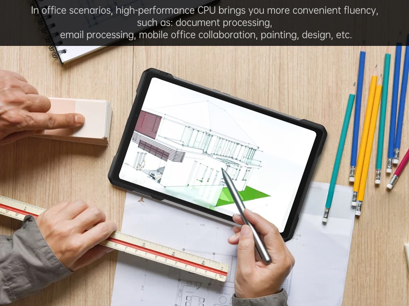 8849 Tank Pad Ultra Unihertz Rugged Tablet with Projector 260 Lumens 1080P 23400mAh 32+512GB Wifi 6 5G Android15 Dimensity 8200