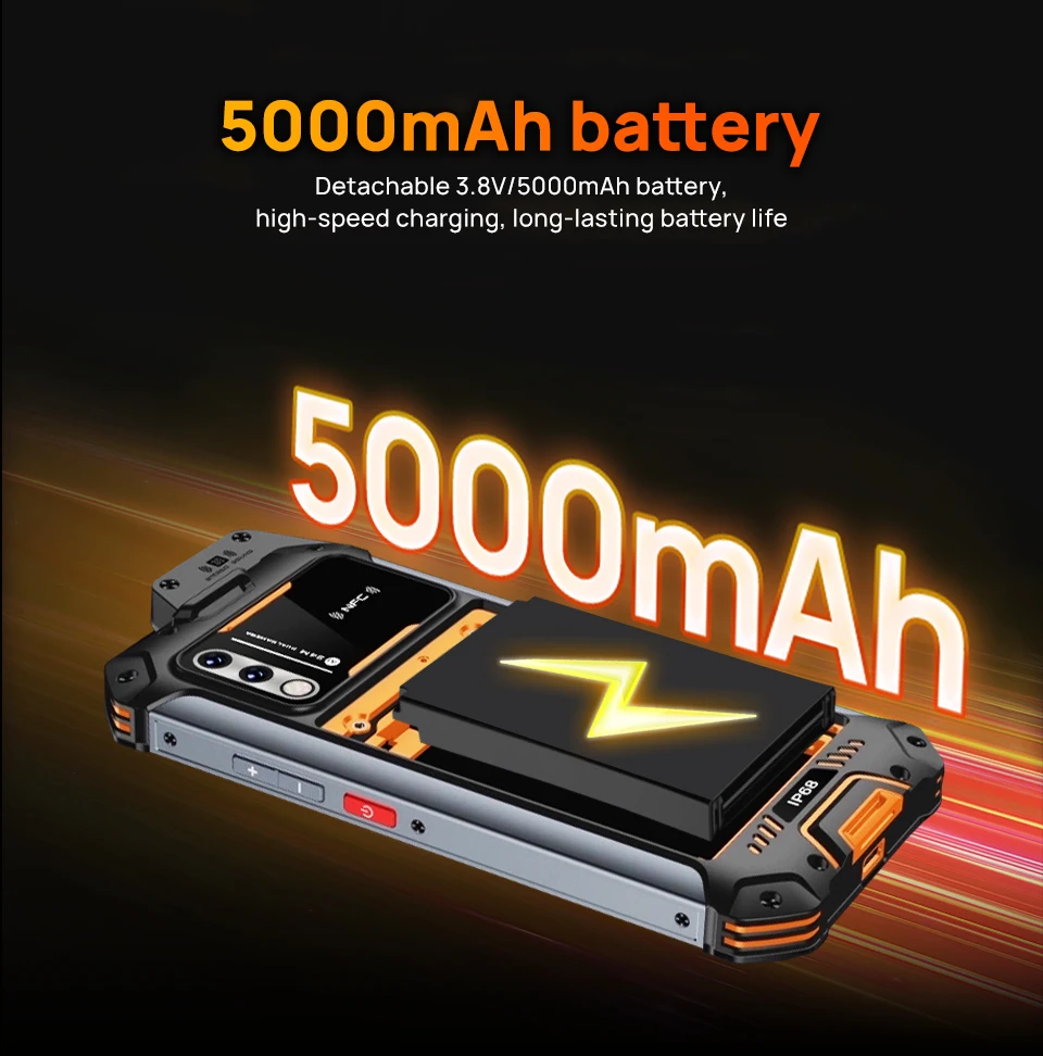 UNIWA W888 IP68 Waterproof Rugged Smartphone POC Walkie Talkie 4GB 64GB With Loud Speaker NFC Android Mobile Phone For Outdoor