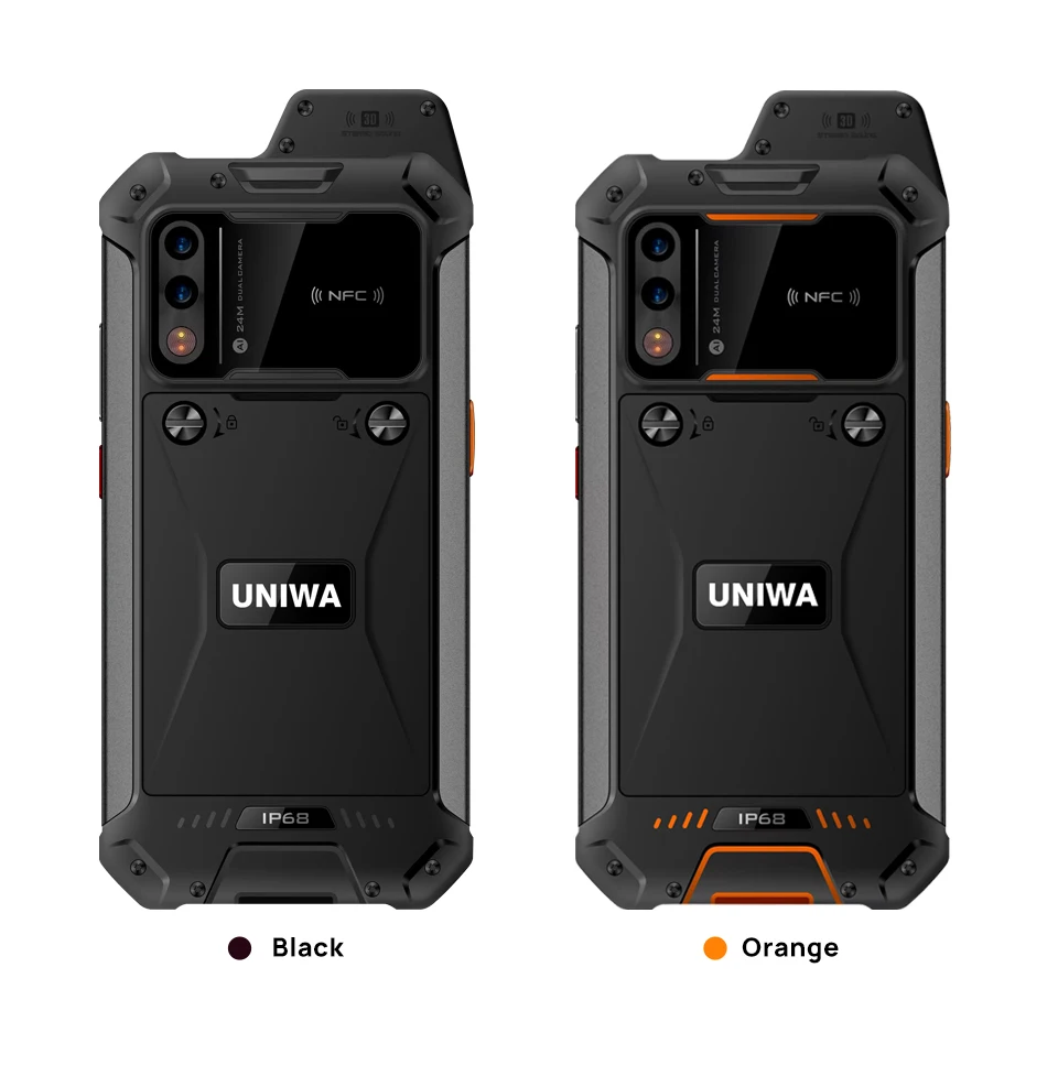 UNIWA W888 IP68 Waterproof Rugged Smartphone POC Walkie Talkie 4GB 64GB With Loud Speaker NFC Android Mobile Phone For Outdoor