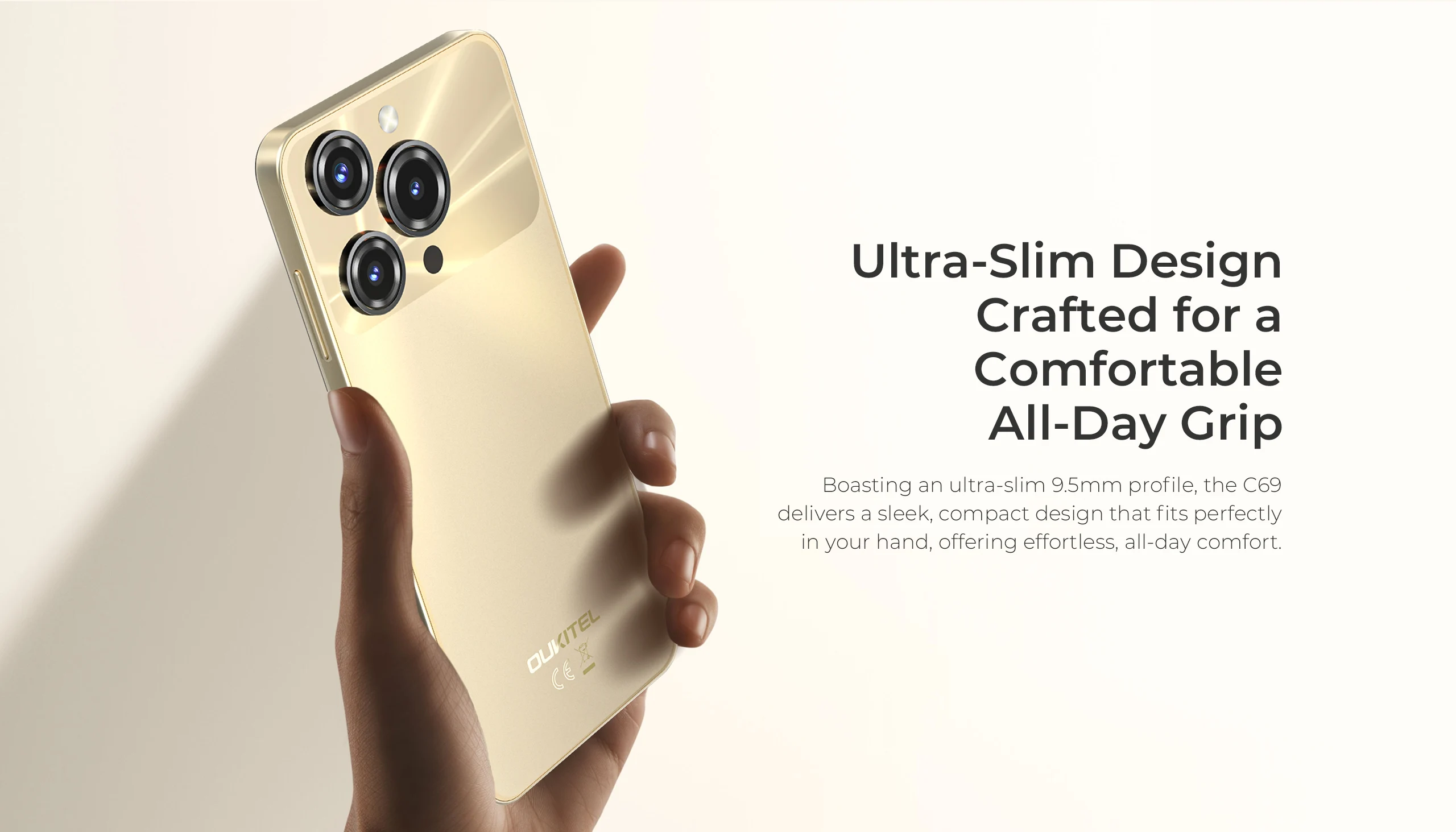 OUKITEL C69 Smartphone 7.2" 120Hz Display 24GB RAM 256GB ROM Android 15 6000mAh Battery 64MP Camera Unisoc T615 Unlocked Mobile