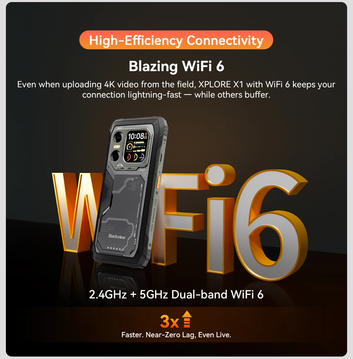 Blackview XPLORE X1 Rugged SmartPhone, 6.78" 2.4K 120Hz Display, Dimensity 7050,10000mAh Battery 55W Charging,108MP+50MP Camera