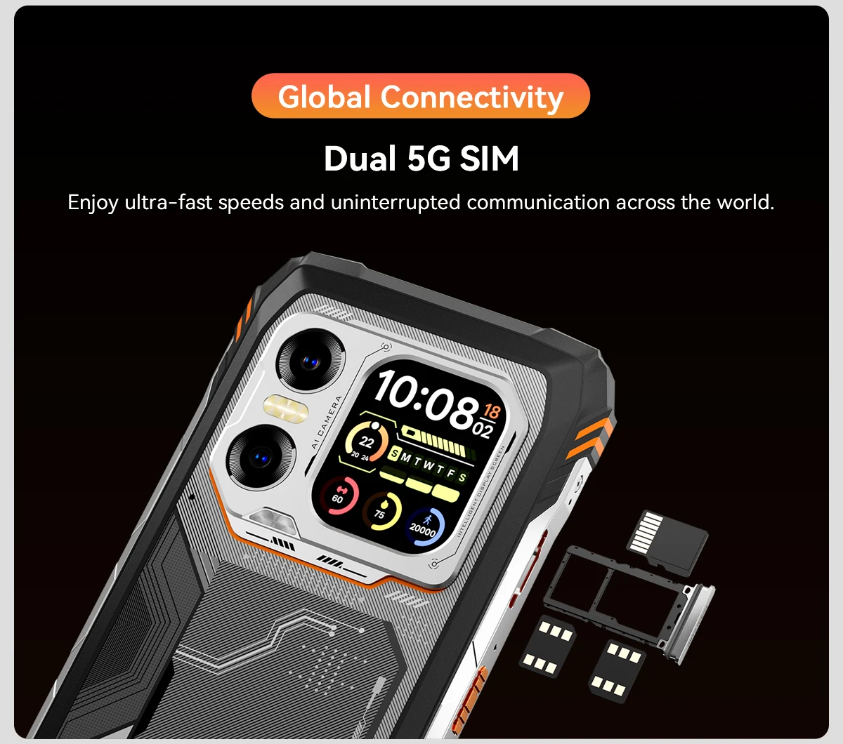 Blackview XPLORE X1 Rugged SmartPhone, 6.78" 2.4K 120Hz Display, Dimensity 7050,10000mAh Battery 55W Charging,108MP+50MP Camera