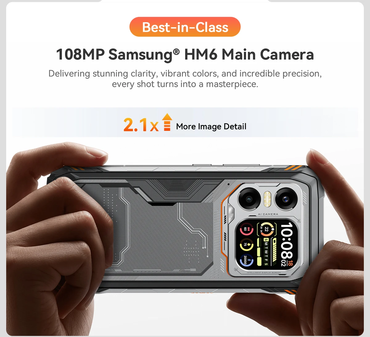 Blackview XPLORE X1 Rugged SmartPhone, 6.78" 2.4K 120Hz Display, Dimensity 7050,10000mAh Battery 55W Charging,108MP+50MP Camera