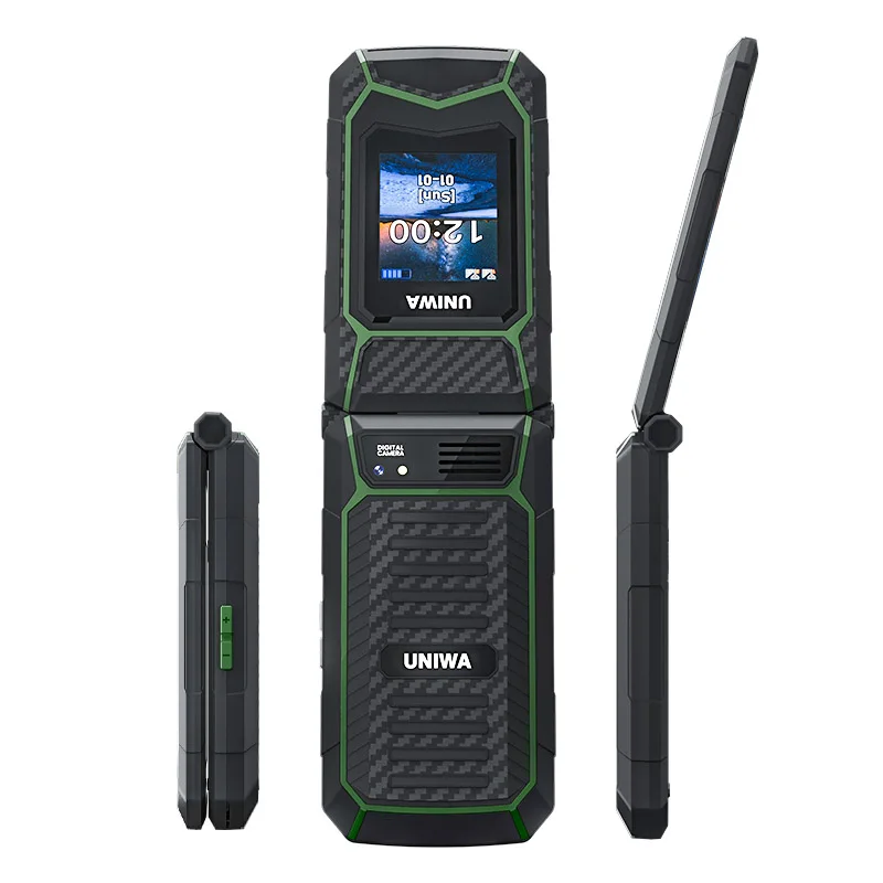 UNIWA X29 2.8Inch Double Screen Mobile Phones Dual SIM GSM Rugged Flip Phone 2000mAh Big Font For Senior Arabic Russian Keyboard