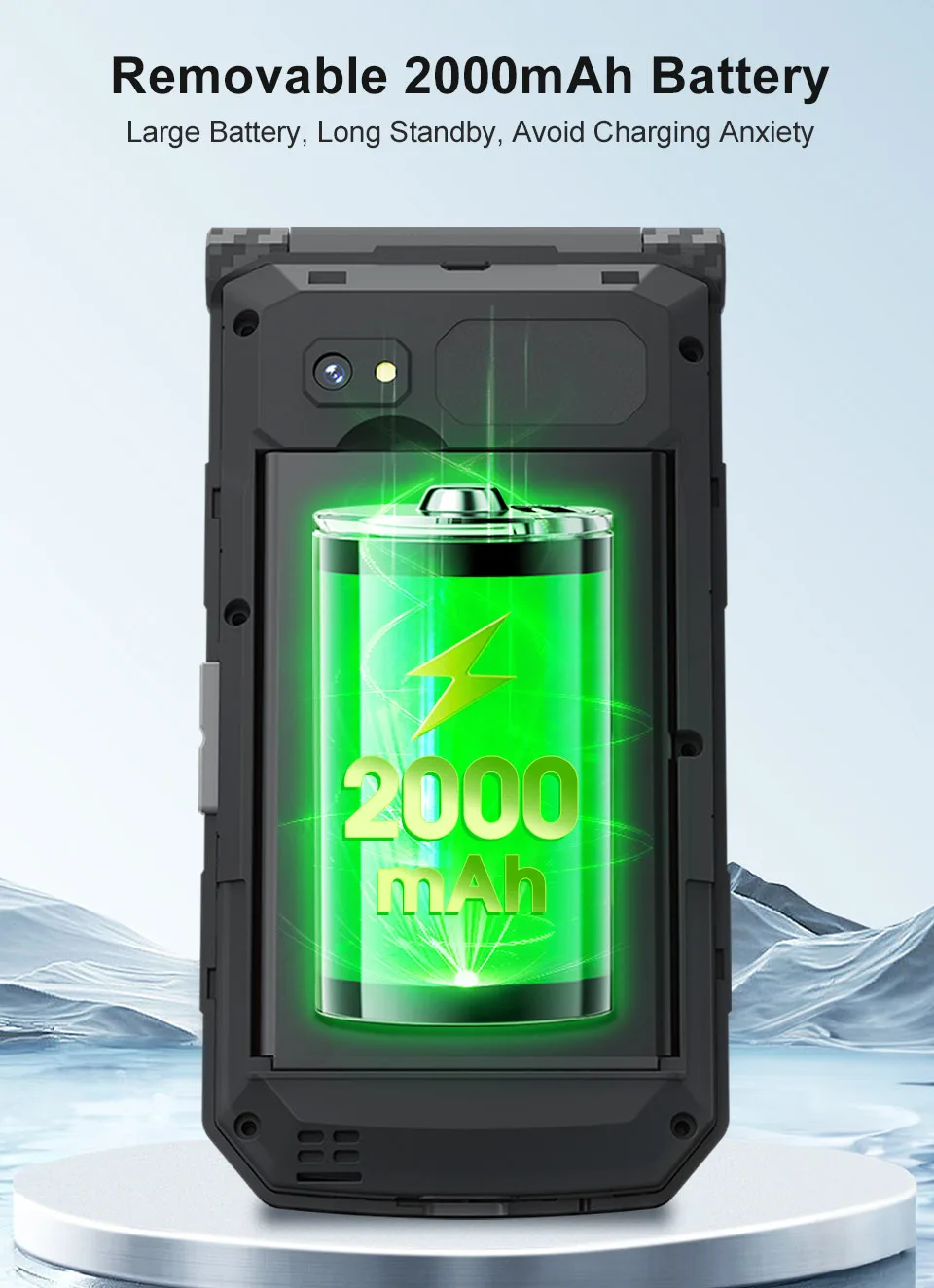 UNIWA X29 2.8Inch Double Screen Mobile Phones Dual SIM GSM Rugged Flip Phone 2000mAh Big Font For Senior Arabic Russian Keyboard