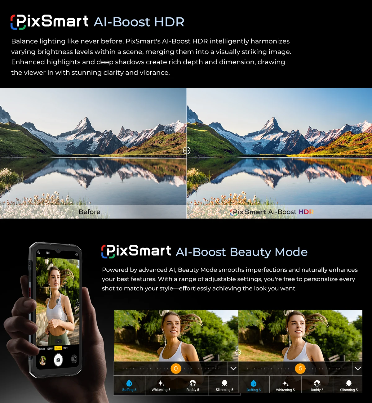 HOTWAV Cyber 16 Pro Rugged Phone G100 108MP Mobile Phone 6.6'' FHD+ 2K Display 8GB 512GB Smartphone Android 15 Cellphone