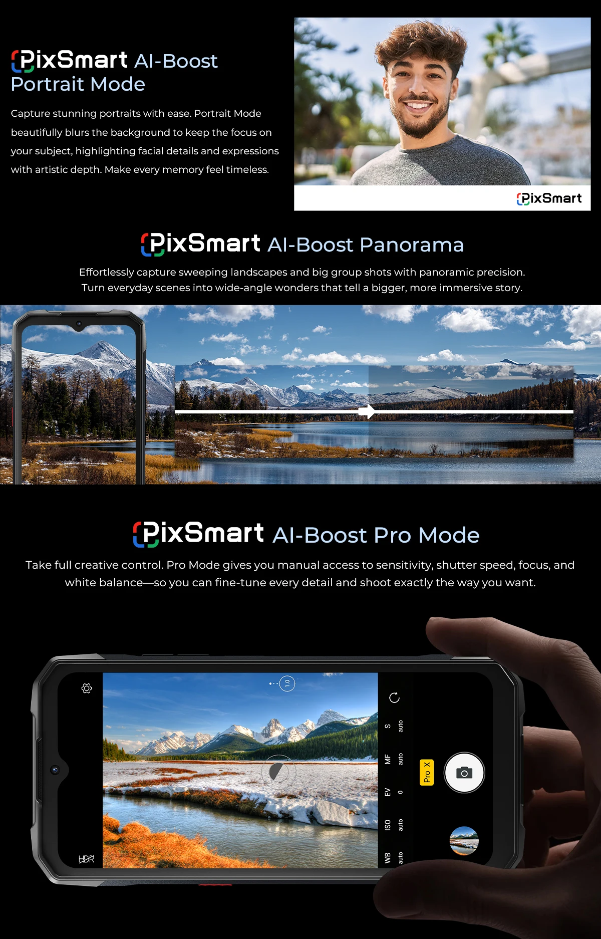 HOTWAV Cyber 16 Pro Rugged Phone G100 108MP Mobile Phone 6.6'' FHD+ 2K Display 8GB 512GB Smartphone Android 15 Cellphone