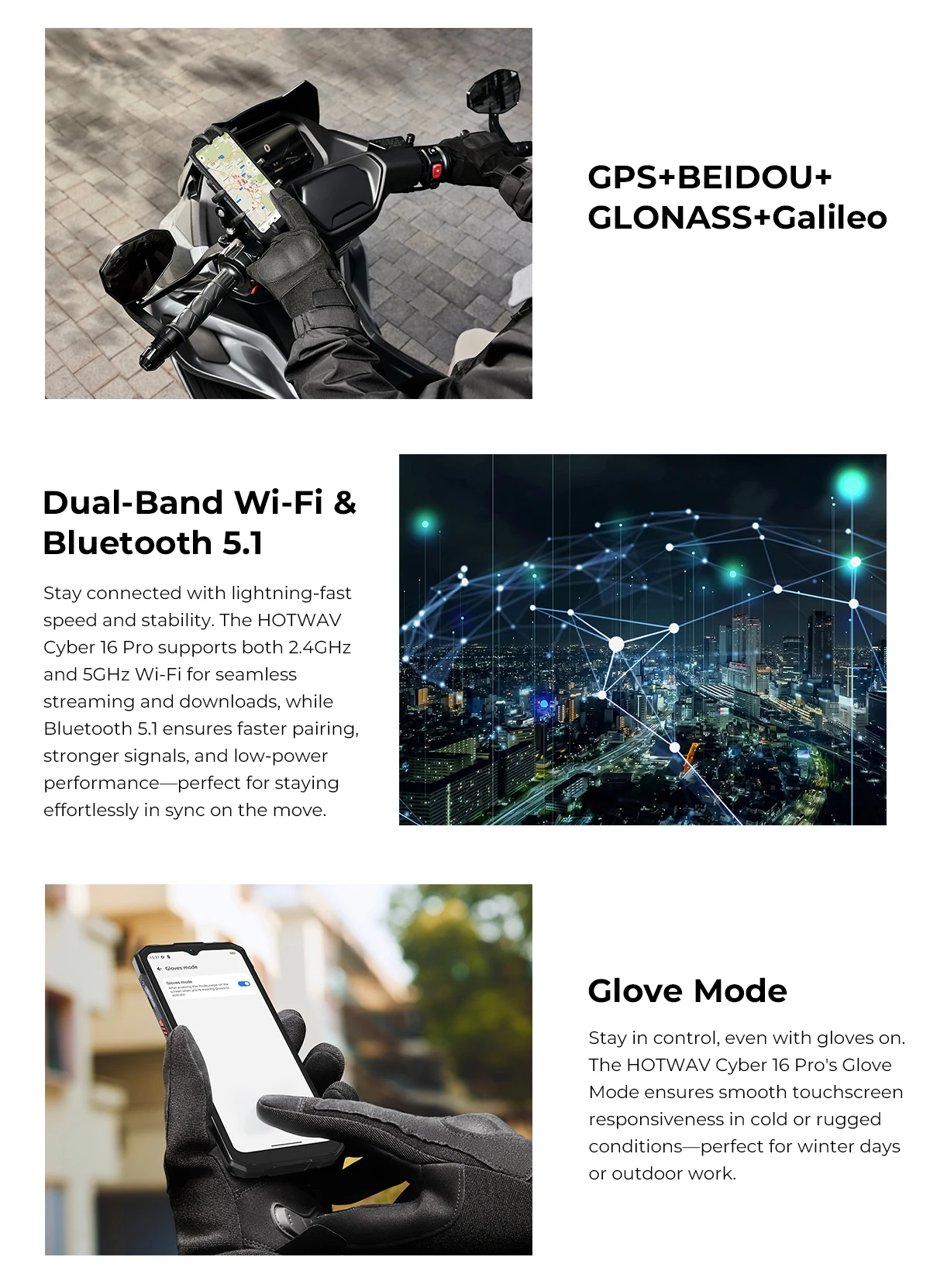 HOTWAV Cyber 16 Pro Rugged Phone G100 108MP Mobile Phone 6.6'' FHD+ 2K Display 8GB 512GB Smartphone Android 15 Cellphone