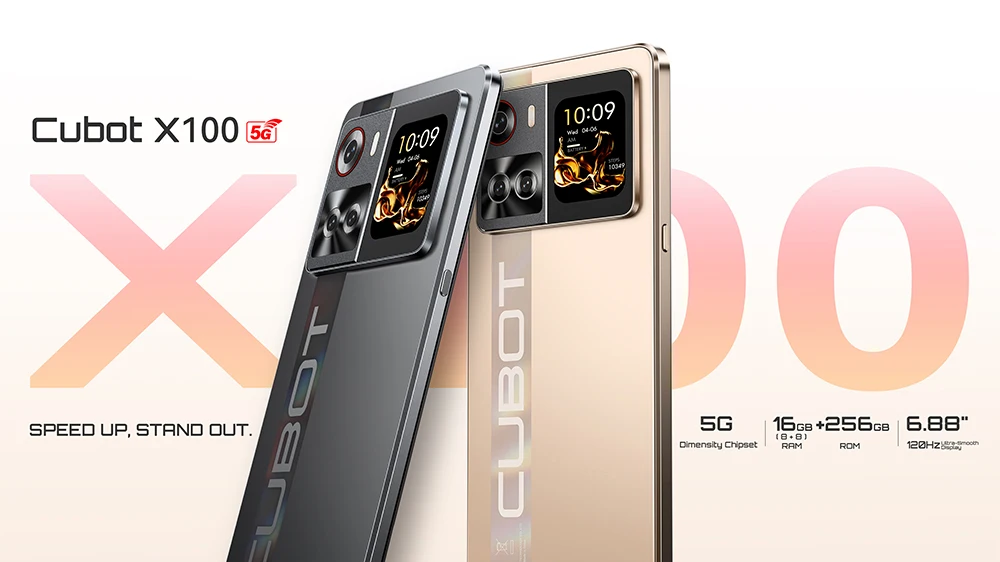 [Shipping From France] Cubot X100 Android 15 5G Smartphone 6.88" 120Hz 16GB(8+8) RAM 256GB ROM 64MP 5100mAh 33W NFC Mobile Phone