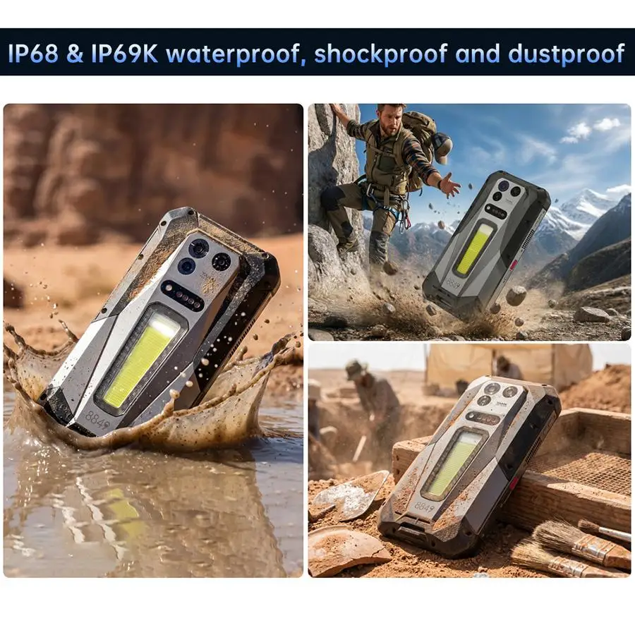 Unihertz 8849 Tank 5 Projector Rugged Phone 18GB+512GB Night Vision 6.73'' Android 16 Dimensity 9400e 17600mAh NFC 5G Smartphone