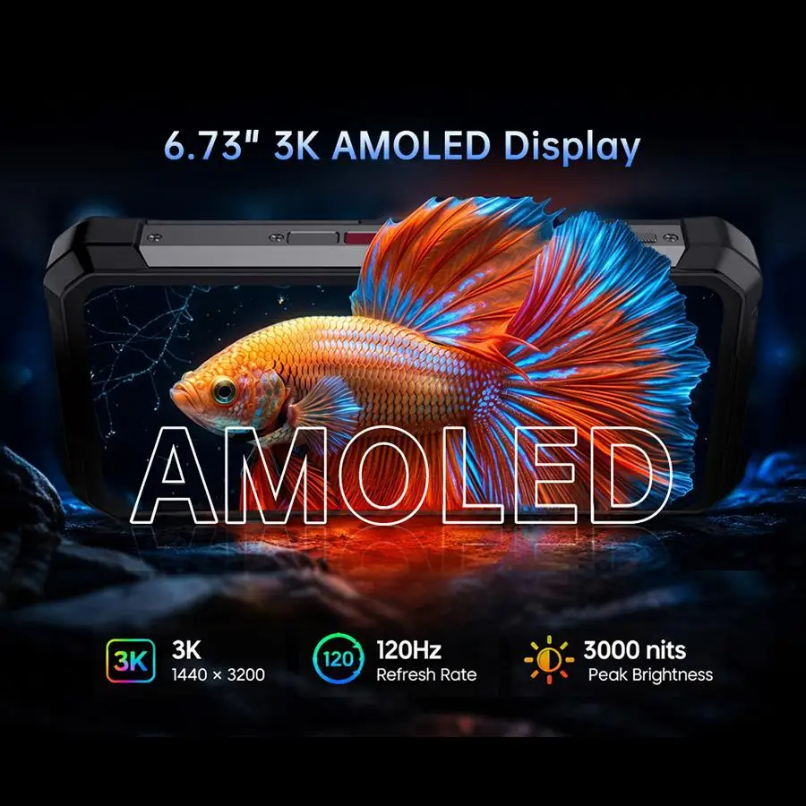 Unihertz 8849 Tank 5 Projector Rugged Phone 18GB+512GB Night Vision 6.73'' Android 16 Dimensity 9400e 17600mAh NFC 5G Smartphone
