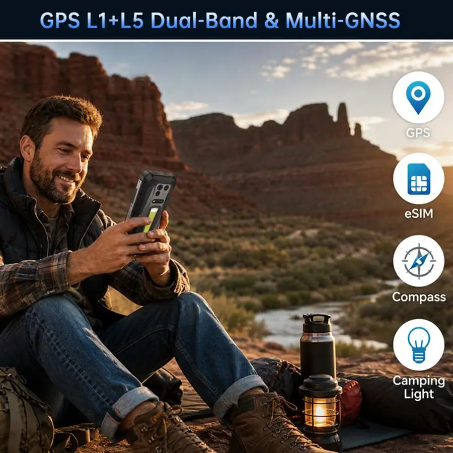 Unihertz 8849 Tank 5 Projector Rugged Phone 18GB+512GB Night Vision 6.73'' Android 16 Dimensity 9400e 17600mAh NFC 5G Smartphone