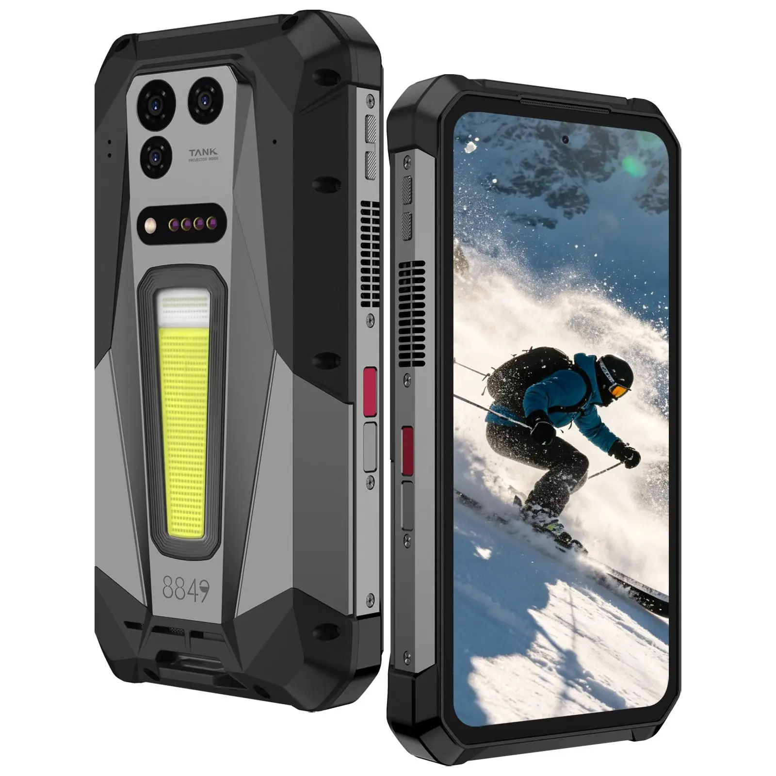 Unihertz 8849 Tank 5 Projector Rugged Phone 18GB+512GB Night Vision 6.73'' Android 16 Dimensity 9400e 17600mAh NFC 5G Smartphone