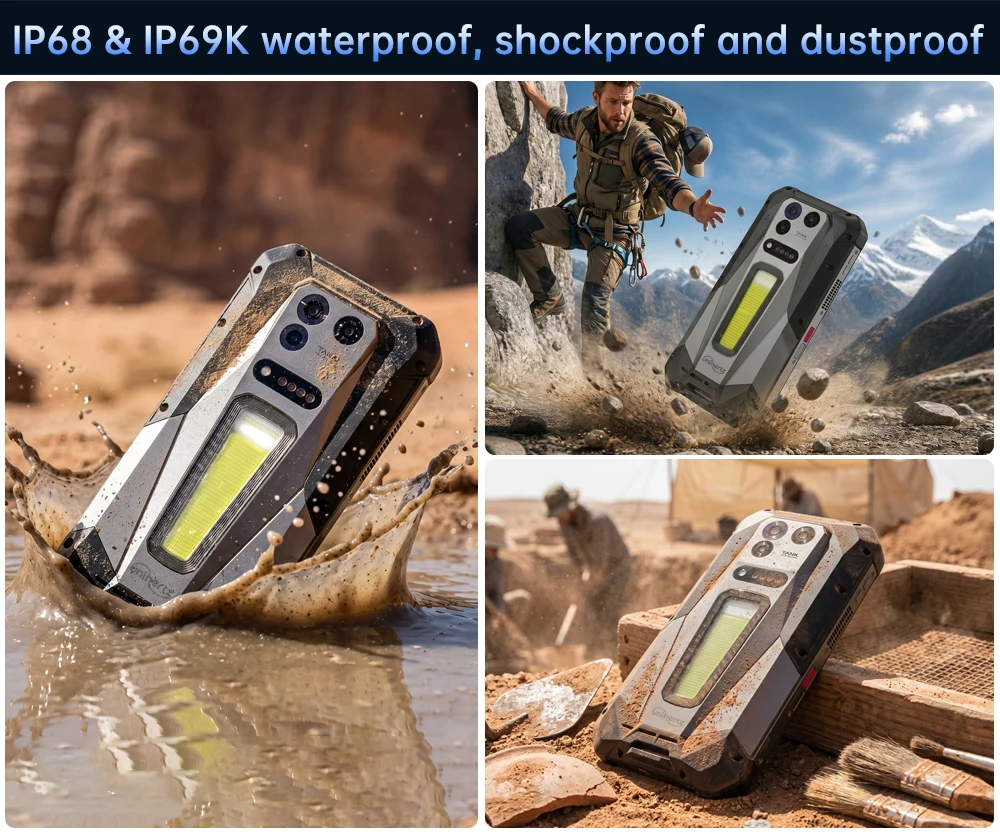 Unihertz 8849 Tank 5 Projector Rugged Smartphone18GB+512GB Night Vision 6.73'' Night Vision Dimensity 9400e Support eSIM WiFi 7