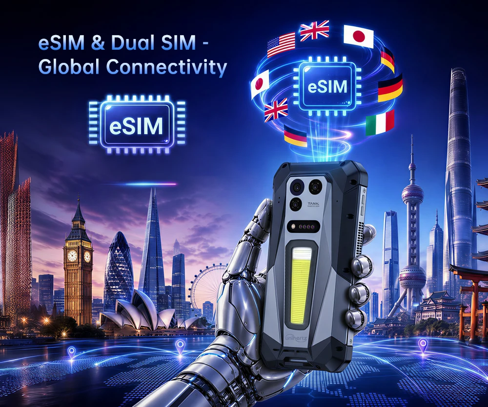 Unihertz 8849 Tank 5 Projector Rugged Smartphone18GB+512GB Night Vision 6.73'' Night Vision Dimensity 9400e Support eSIM WiFi 7