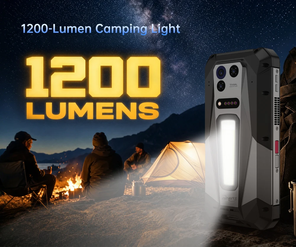 Unihertz 8849 Tank 5 Projector Rugged Smartphone18GB+512GB Night Vision 6.73'' Night Vision Dimensity 9400e Support eSIM WiFi 7