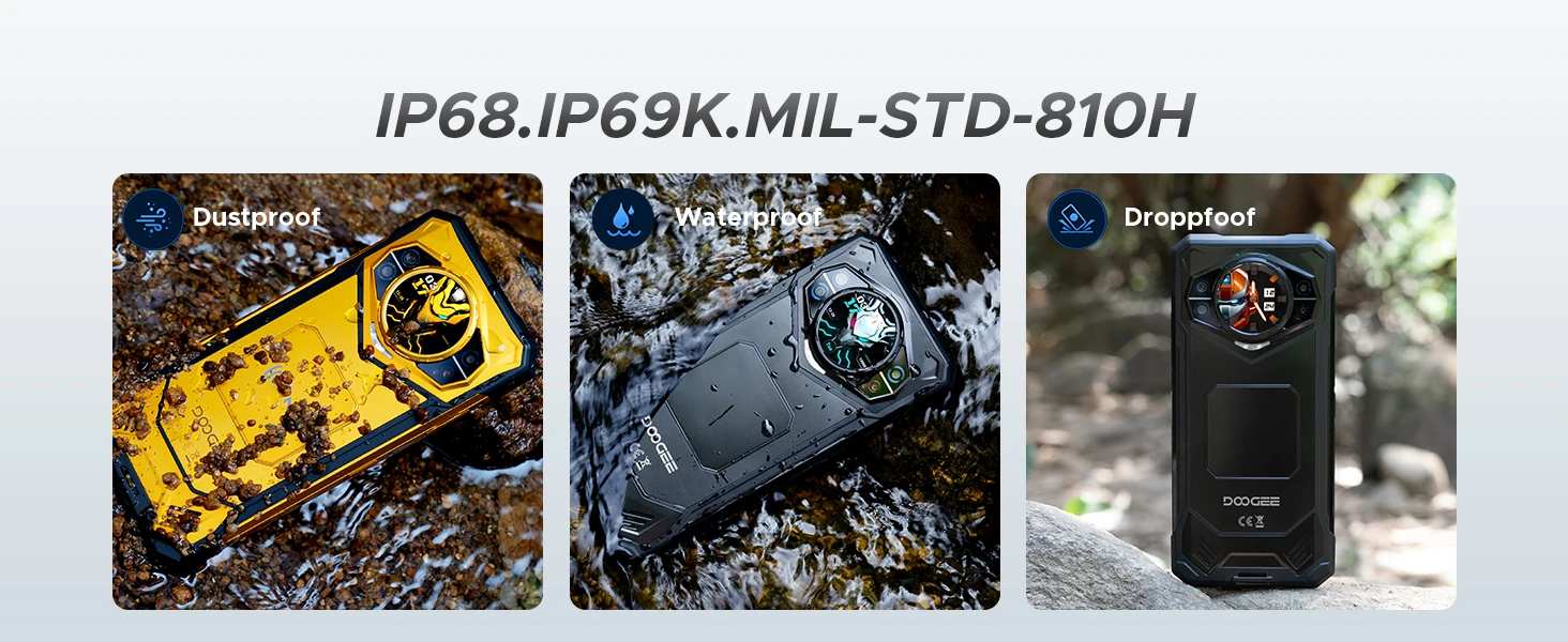 DOOGEE S200 X 5G Rugged Phone 32GB+512GB 6.72" FHD+ 120Hz Display Dimensity 7050 10100mAh Battery 100MP Camera NFC Smartphone