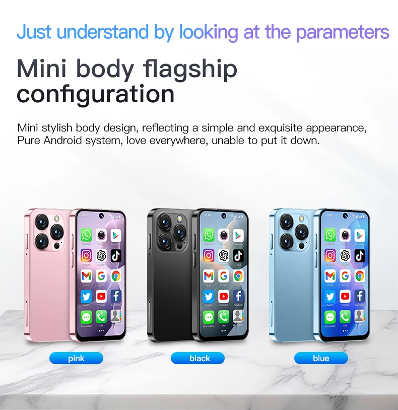 SOYES XS19 3G Smartphone 3.88inches MTK 2GB RAM 16GB ROM 5MP Camera Dual SIM Card Type-C Android Cellphone Face Unlock