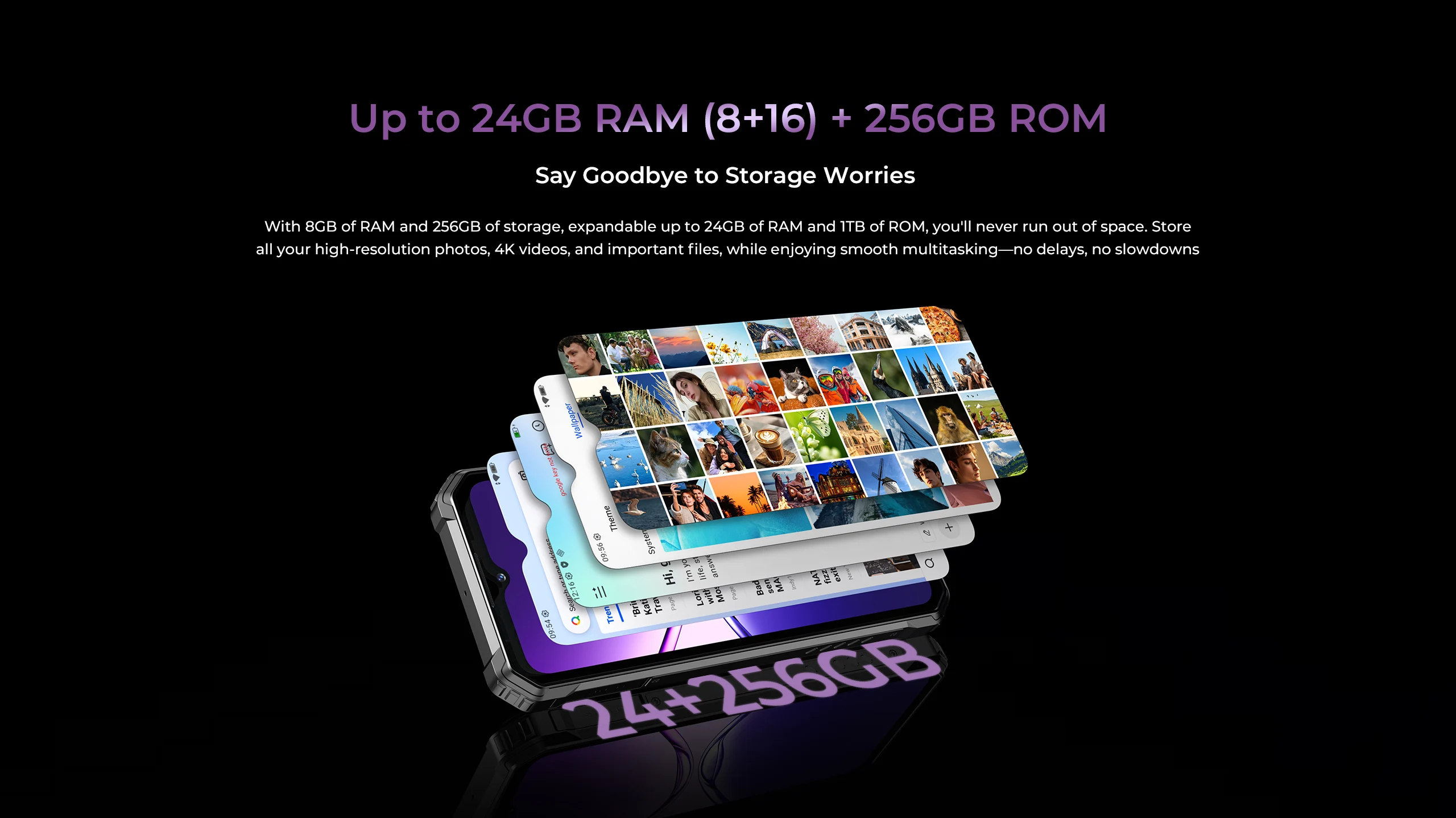 OUKITEL G7 10600mAh Rugged Smartphone 24GB (8+16)+256GB, 6.52" Display 64MP Camera, IP68 Waterproof, NFC Android 16 Smartphone