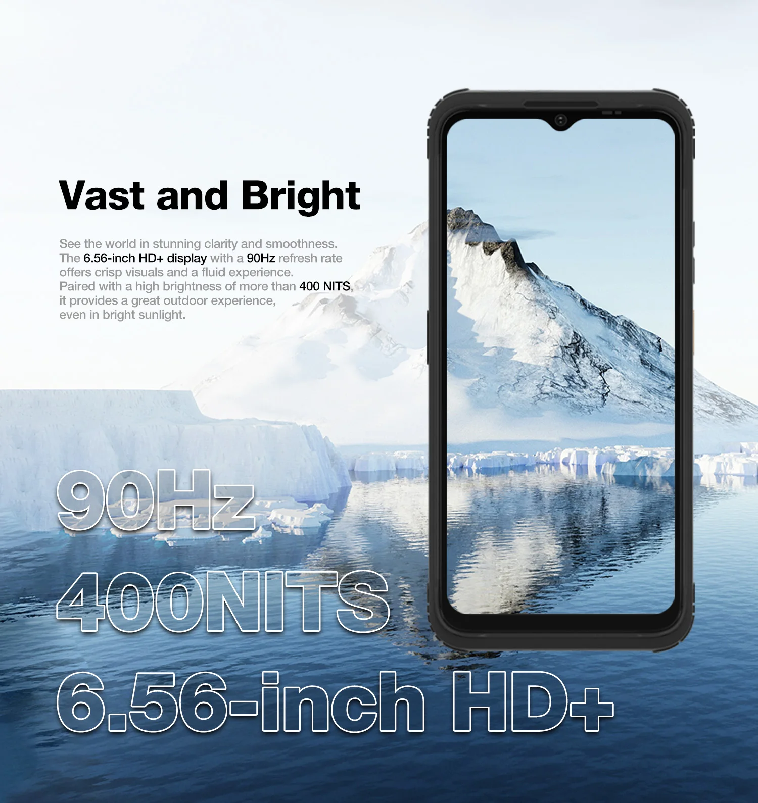 AGM H MAX Rugged Smartphone 8+256GB 10000mAh Battery HD+ Display 3 Card Slot NFC OTG Reverse Charge Waterproof Smartphone