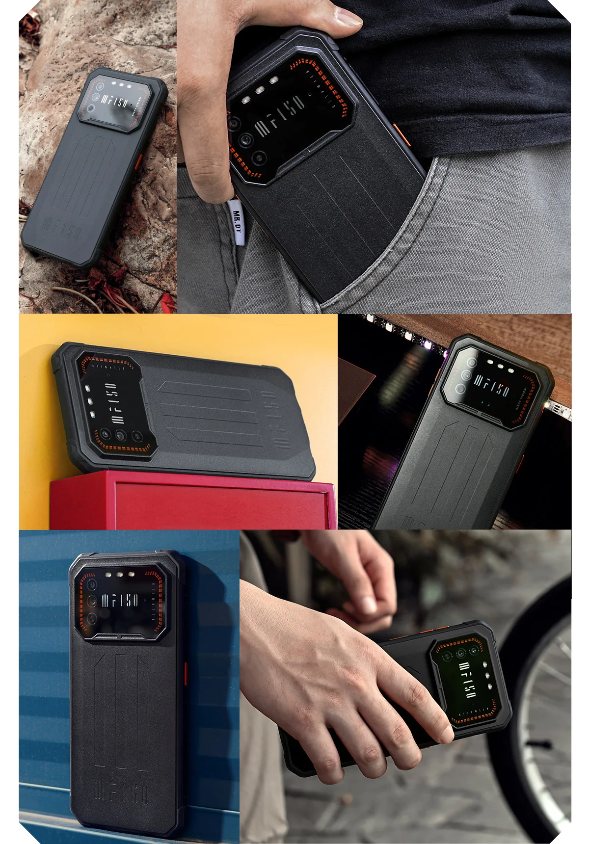 IIIF150 Air1 Smartphone 6.5" FHD+ Display 12GB+64GB NFC 5000mAh IP68 IP69K STD-810G 11.35mm Ultra-Thin Rugged Phone