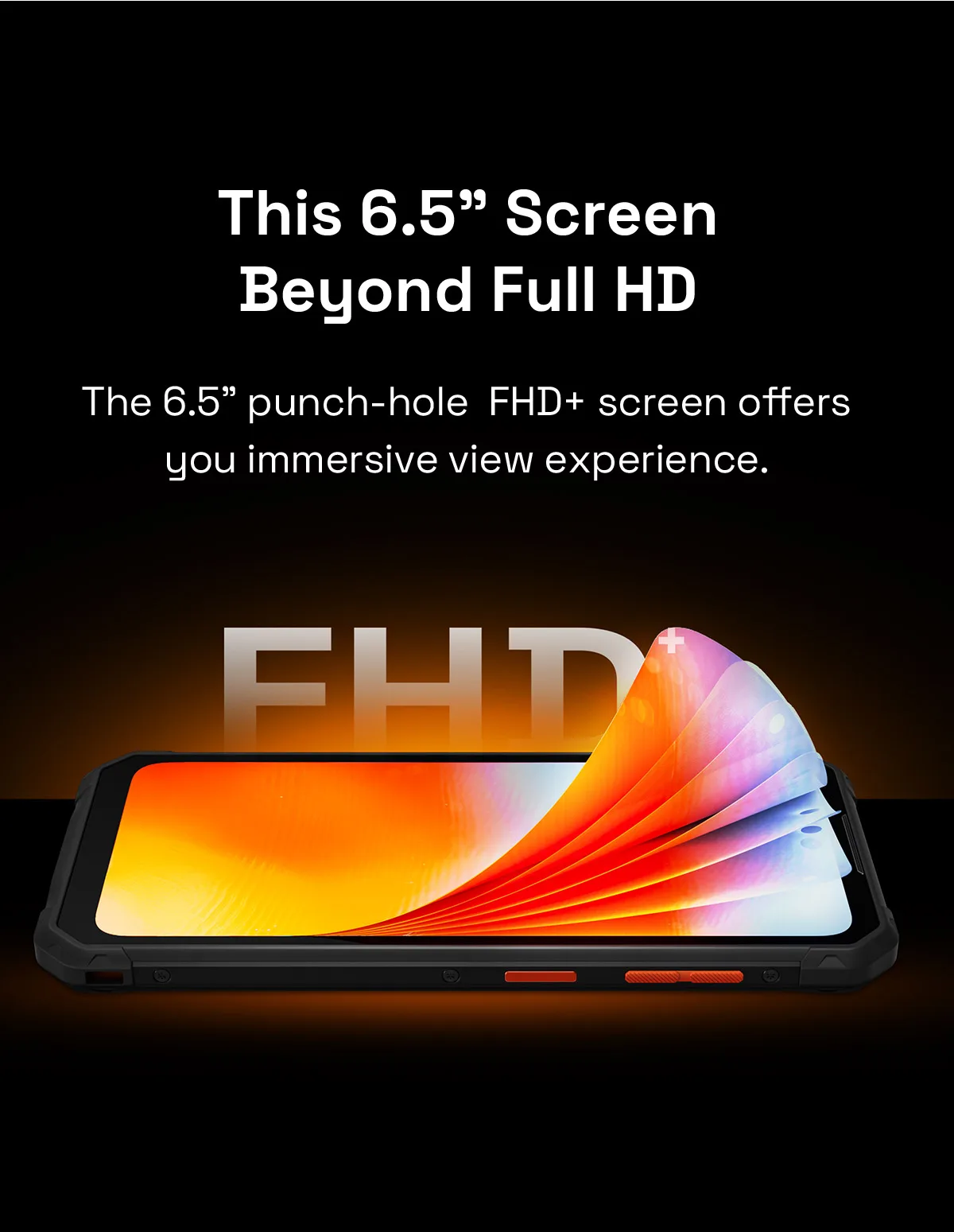 IIIF150 Air1 Smartphone 6.5" FHD+ Display 12GB+64GB NFC 5000mAh IP68 IP69K STD-810G 11.35mm Ultra-Thin Rugged Phone