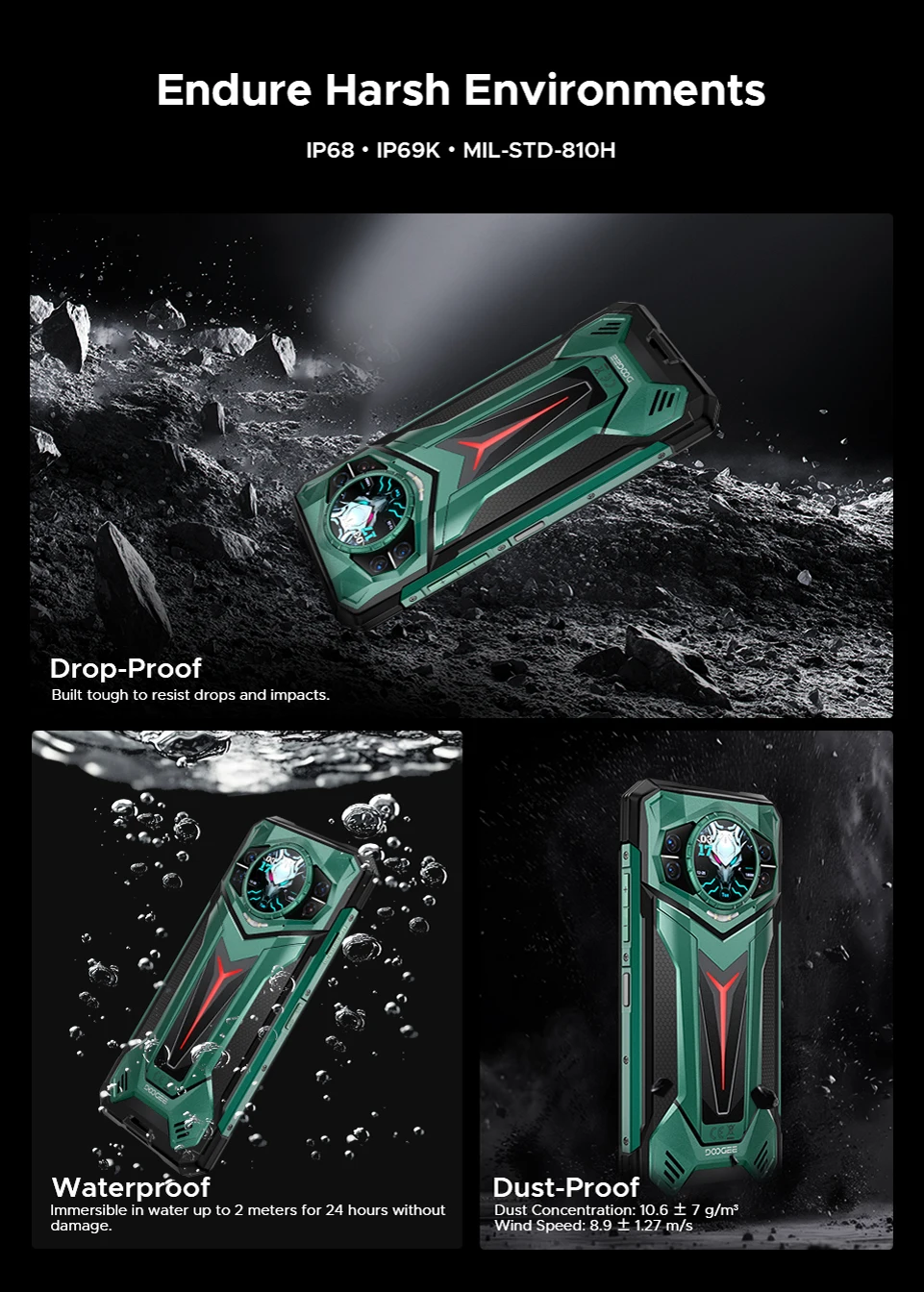 World Premiere DOOGEE S200 Ultra Rugged Phone 48GB+1TB Dimensity 7400 6.72” FHD+120Hz Screen 11000mAh Battery 66W NFC Smartphone