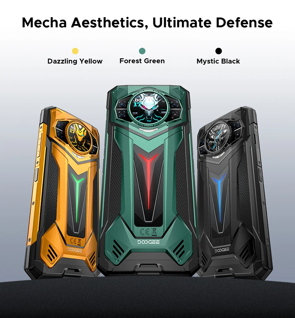 World Premiere DOOGEE S200 Ultra Rugged Phone 48GB+1TB Dimensity 7400 6.72” FHD+120Hz Screen 11000mAh Battery 66W NFC Smartphone