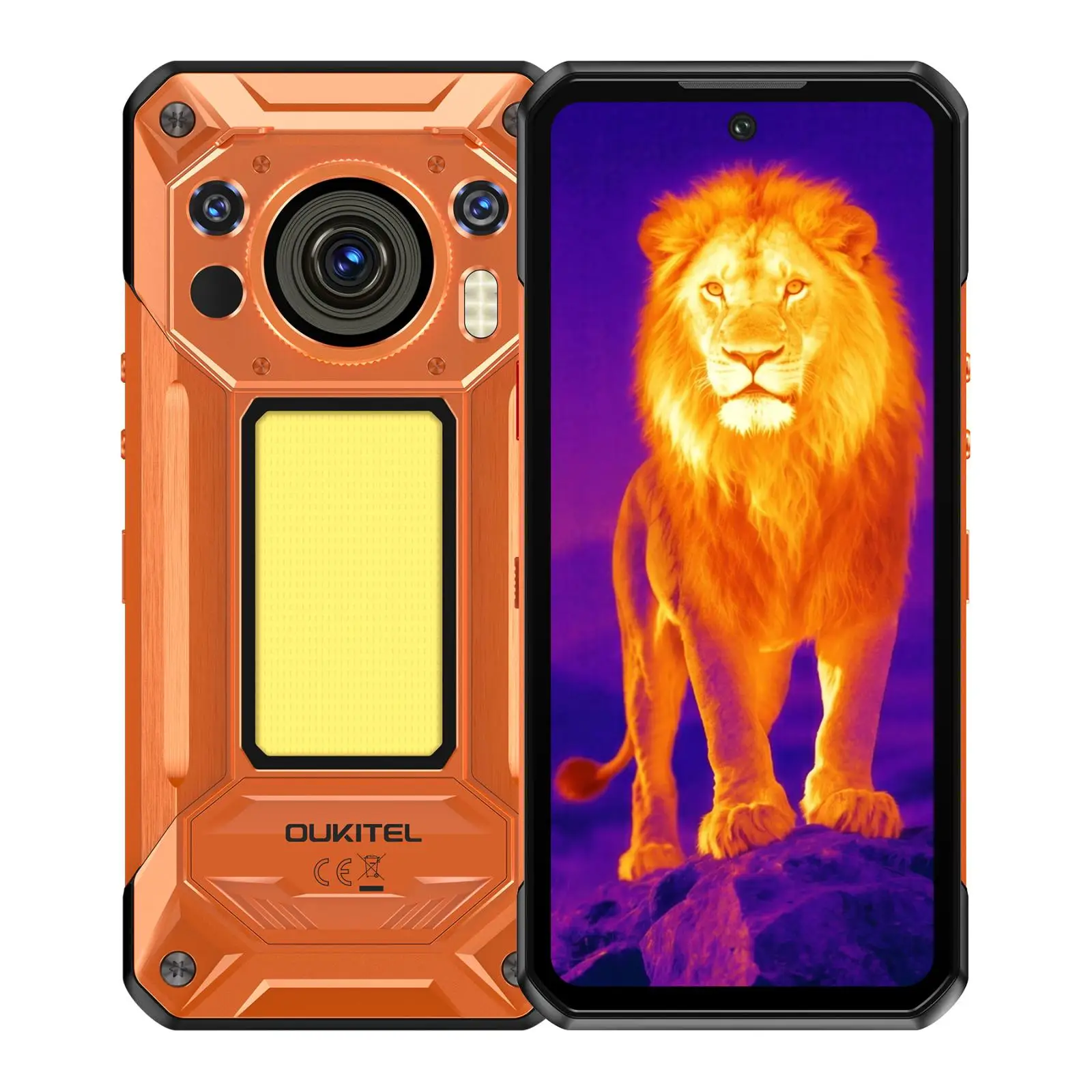 Oukitel WP500 Ultra Rugged Phone Thermal Imaging 12GB+1TB 108MP Camera 6.78'' Android 16 10000mAh MTK Dimensity 8300 NFC 5G
