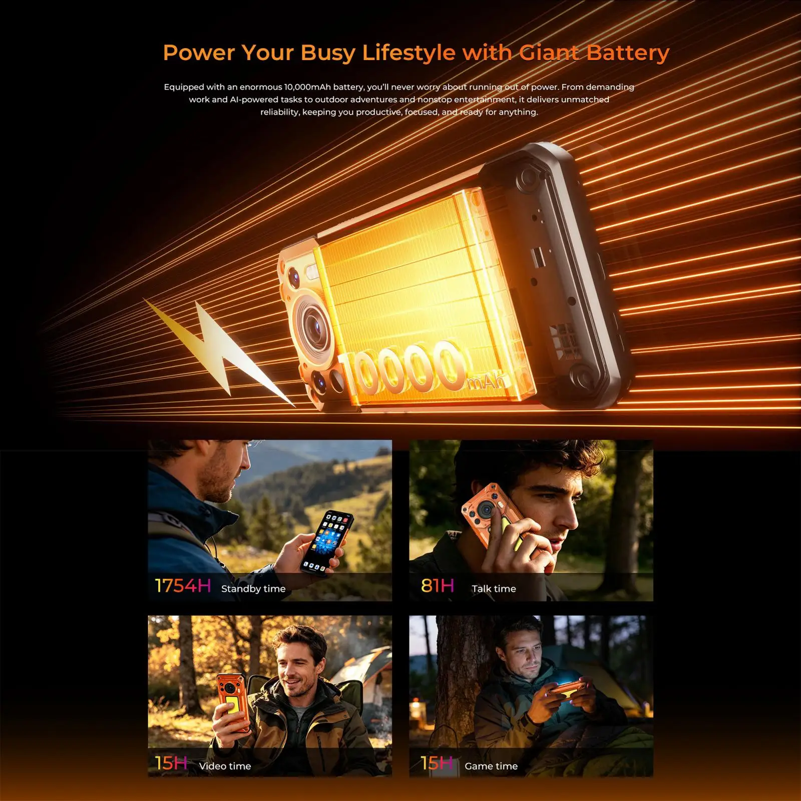 Oukitel WP500 Ultra Rugged Phone Thermal Imaging 12GB+1TB 108MP Camera 6.78'' Android 16 10000mAh MTK Dimensity 8300 NFC 5G