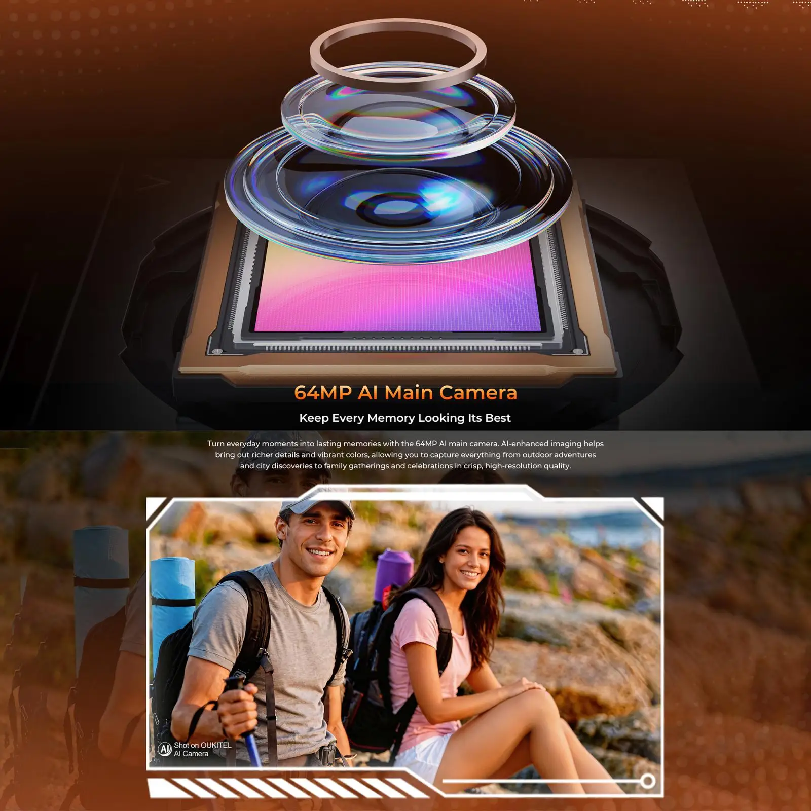 OUKITEL WP68 Air 5G Rugged Smartphone 12GB+512GB 8000mAh Battery 6.88" 120Hz Display Dimensity 7025 Android 16  64MP Smartphone