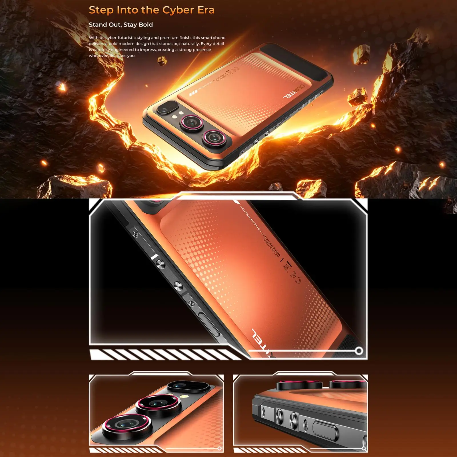 OUKITEL WP68 Air 5G Rugged Smartphone 12GB+512GB 8000mAh Battery 6.88" 120Hz Display Dimensity 7025 Android 16  64MP Smartphone