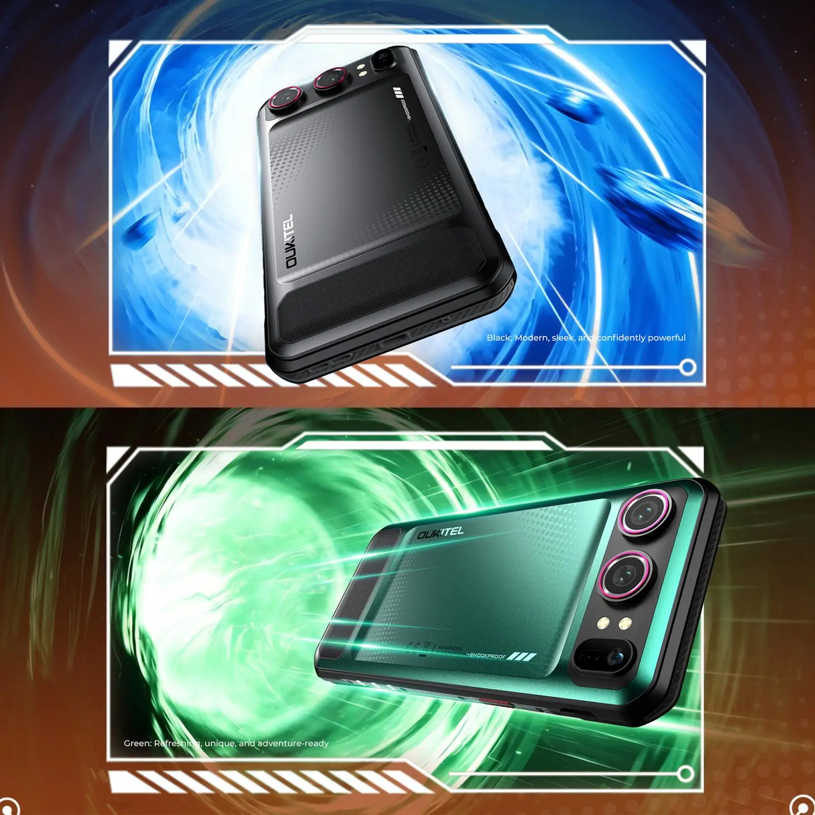 OUKITEL WP68 Air 5G Rugged Smartphone 12GB+512GB 8000mAh Battery 6.88" 120Hz Display Dimensity 7025 Android 16  64MP Smartphone