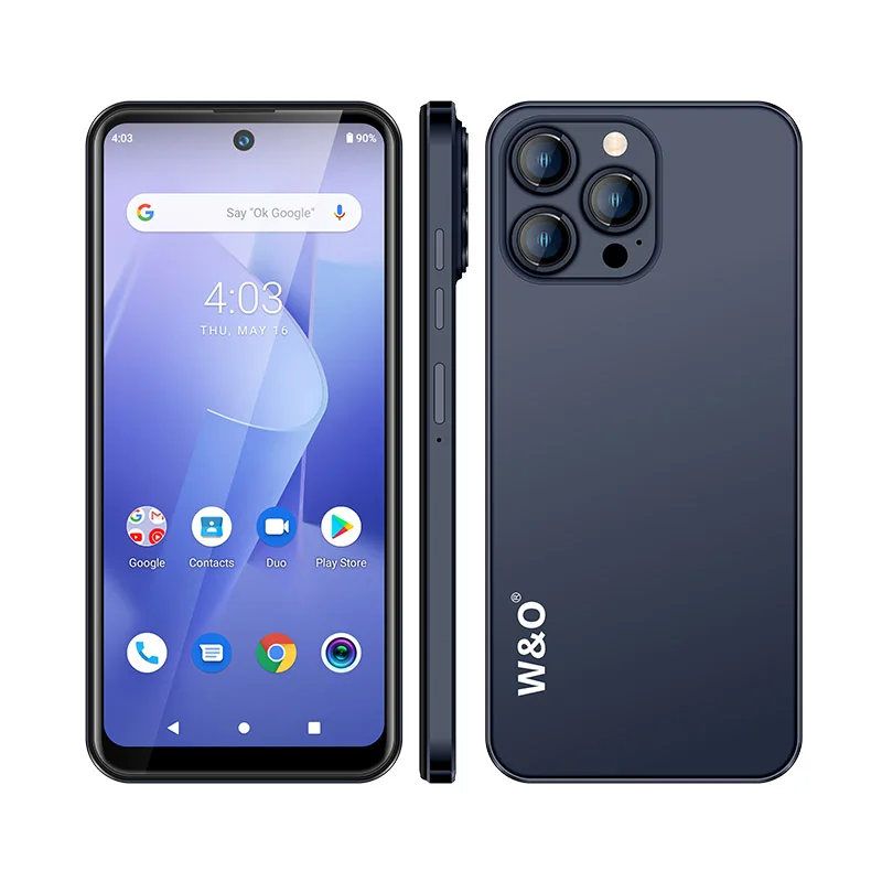 Global Version W&O X200 4G 6.53Inch Business Smartphones Android 10.0 4GB 64GB Mobile Phone Dual SIM 4800mAh 13MP Camera 128GBTF