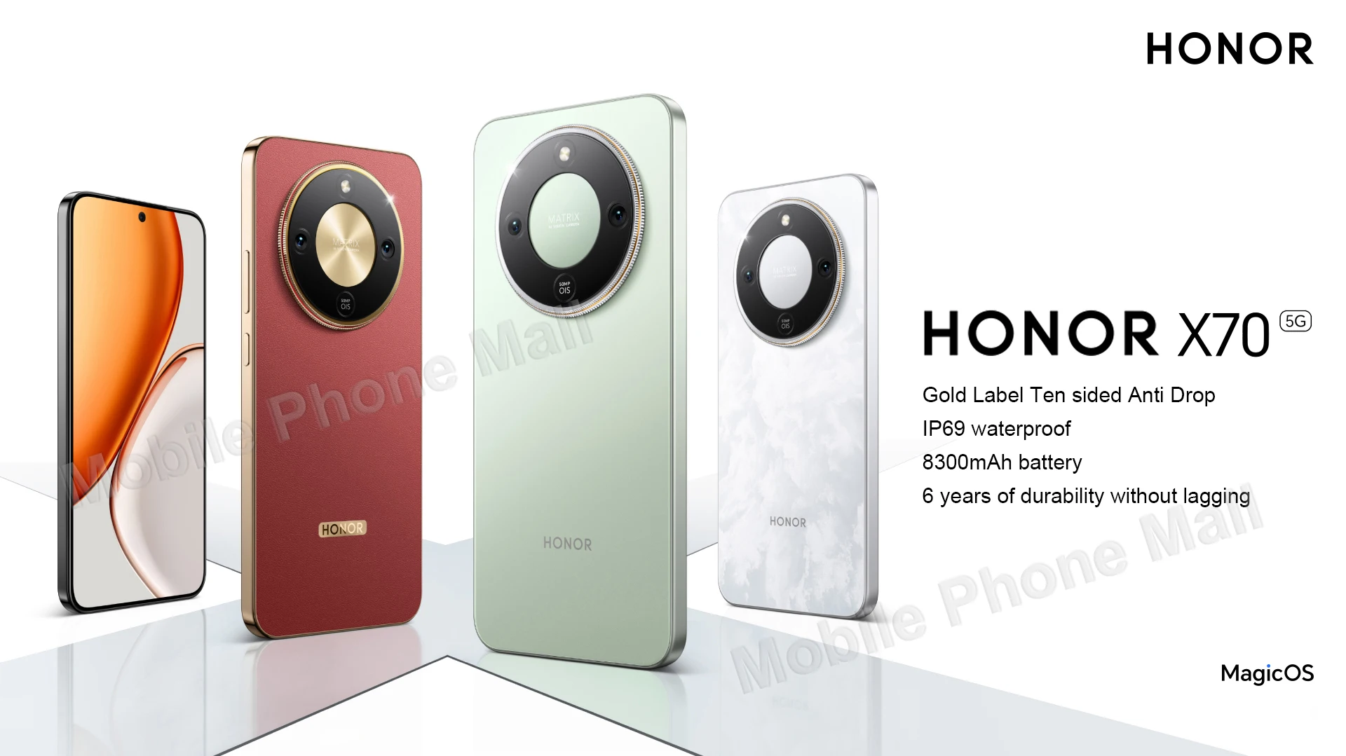 Original HONOR X70 5G Mobile Phone 6.79 Inches AMOLED Display Snapdragon 6 Gen 4 Battery 8300mAh NFC Google Play Smartphone