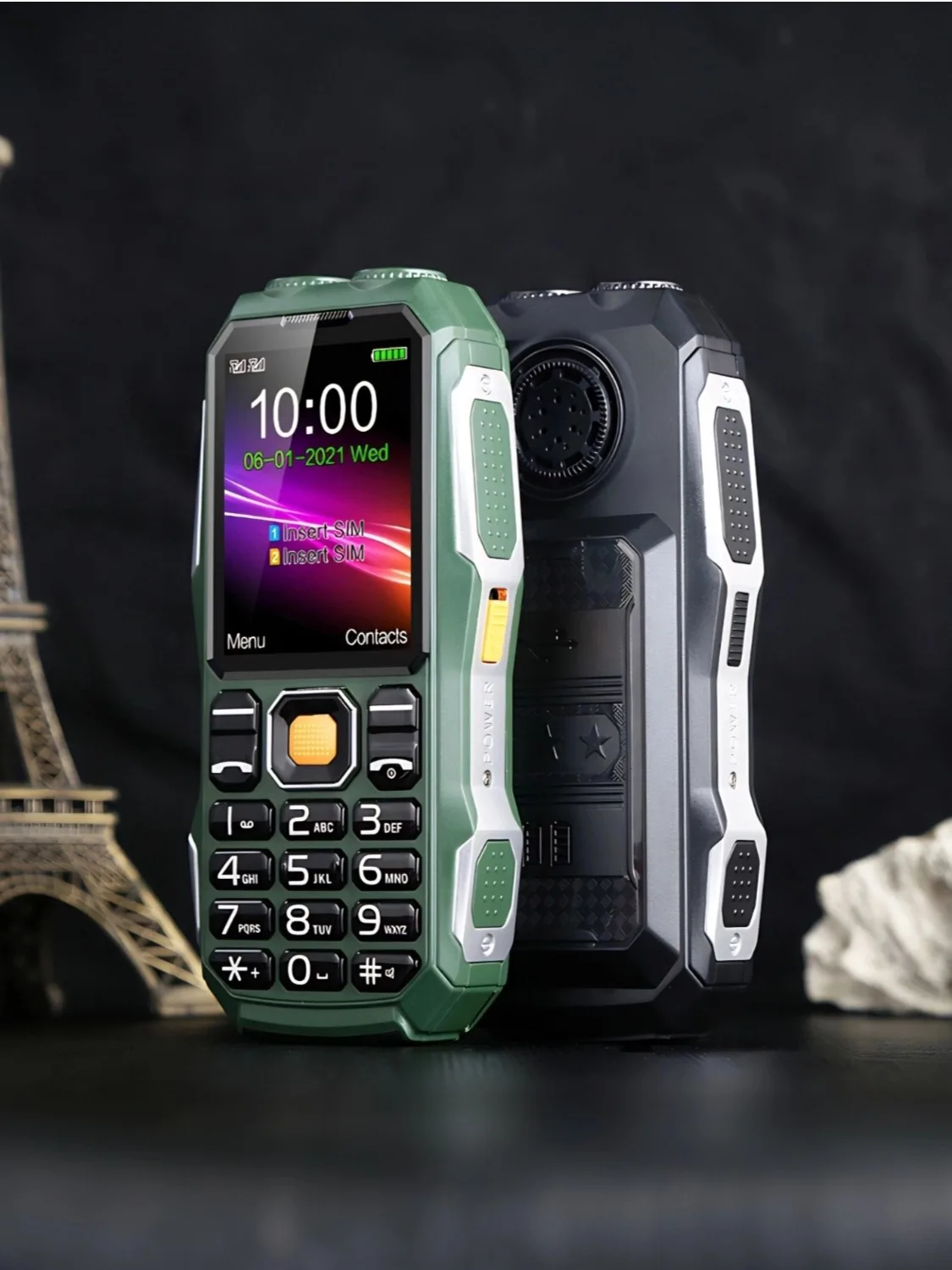 Unlocked Shockproof Senior Phone Big Battery Powerbank Large Key Durable 3 Sims Loud Voice Speed Dial Strong Torch For Elderly