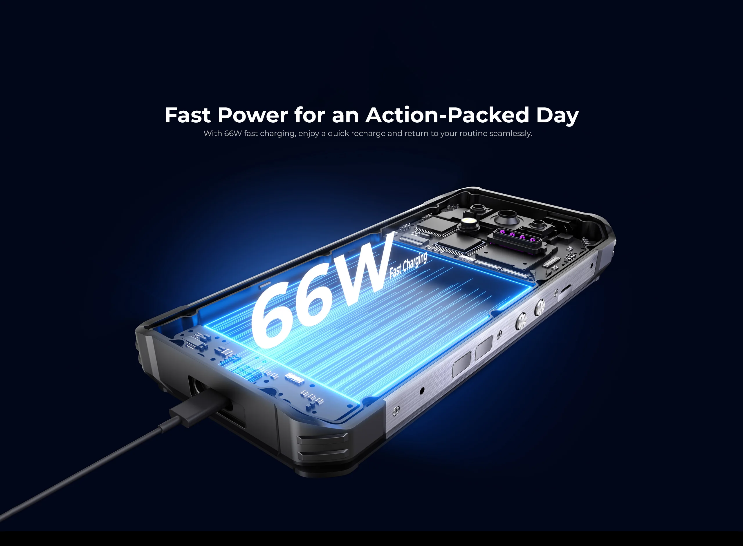 Oukitel WP100 Titan Rugged Phone 33000mAh 66W Charger 200MP Camera Built-in Projector Camping Light CellPhone, NFC 5G Smartphone