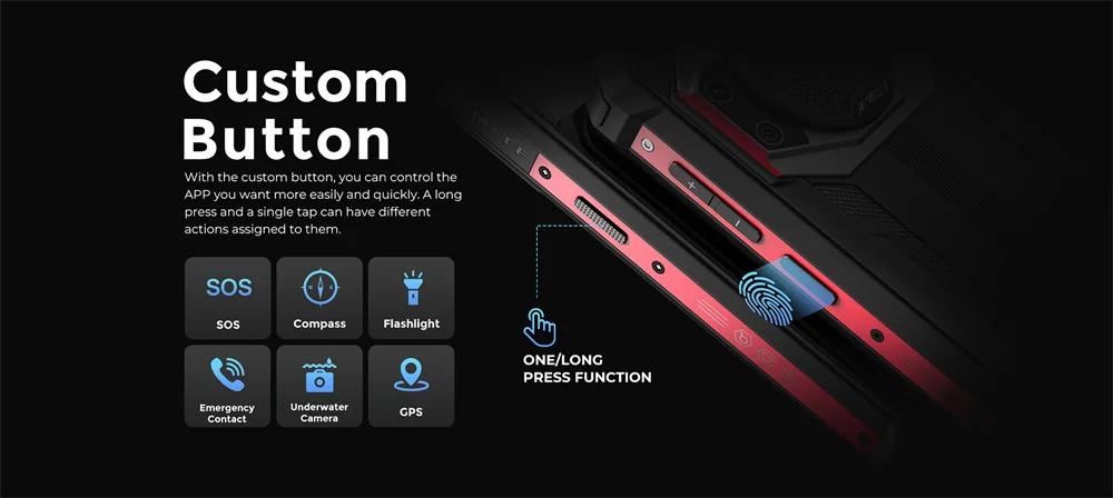 FOSSiBOT F101P,Smartphone,10600mAh Battery,4GB+64GB,24MP, Cell Phone, Large Speaker, IP68/IP69,Waterproof Mobile Phone