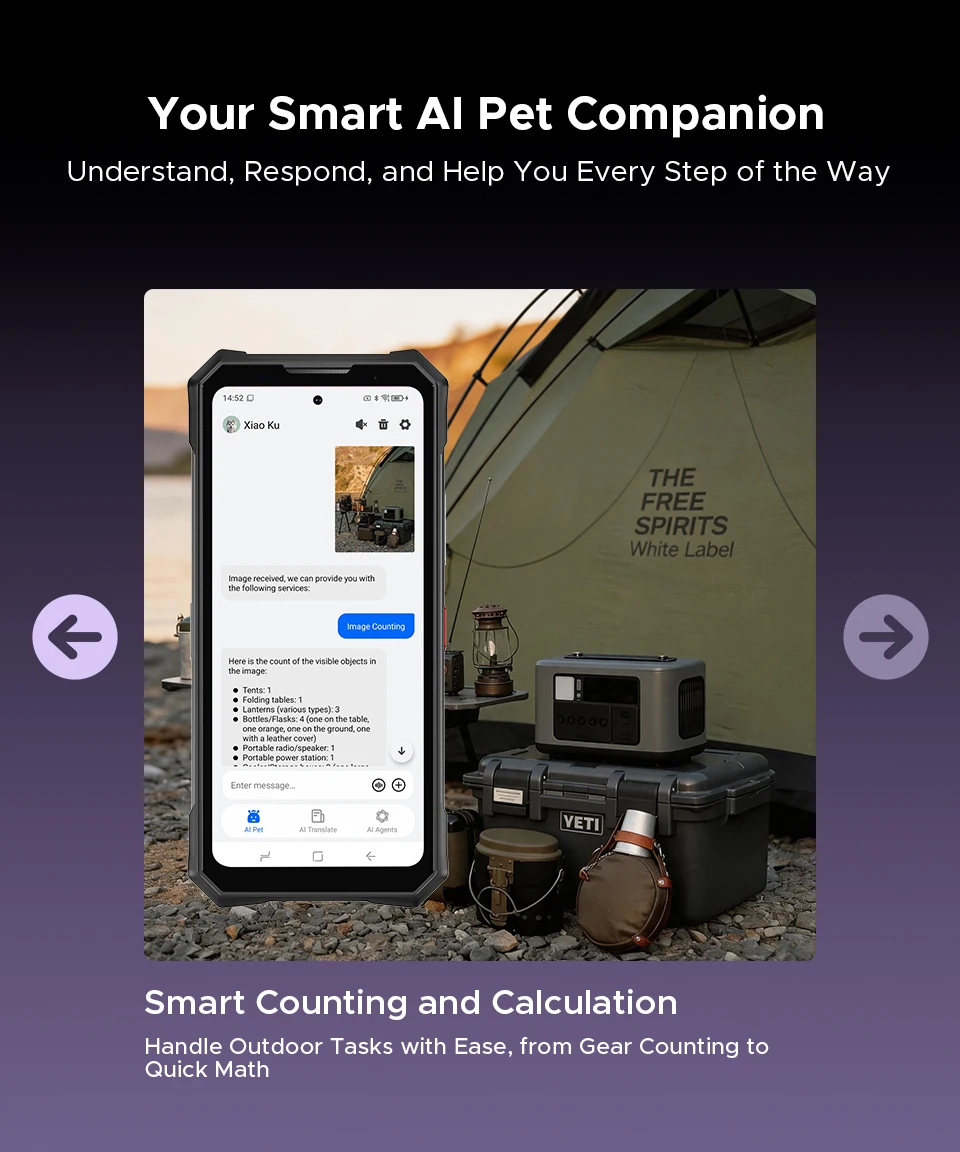 World Premiere DOOGEE V50 Pro Rugged Phone 52GB+1TB AI Pets Dimensity 8300 6.78" FHD+ 11000mAh 66W 200MP Camera Android 16 NFC