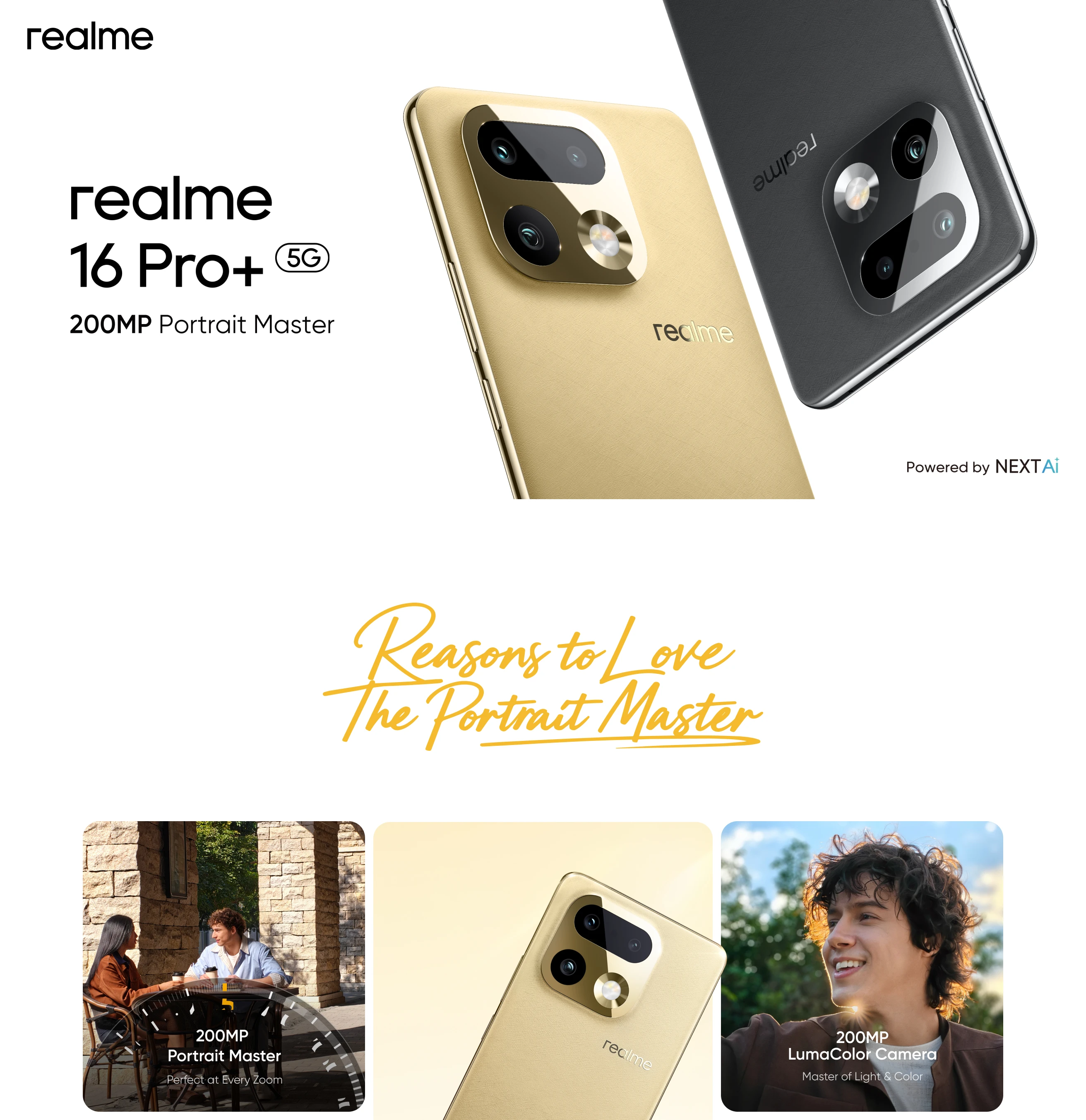 realme 16 Pro+ 5G Smartphone 8G+256G/12G+512G Curved AMOLED Display 144Hz 6.8", Battery 7000mAh, Camera 200MP OIS, IP69K, Quick Charge 80W, Dual SIM, Next AI