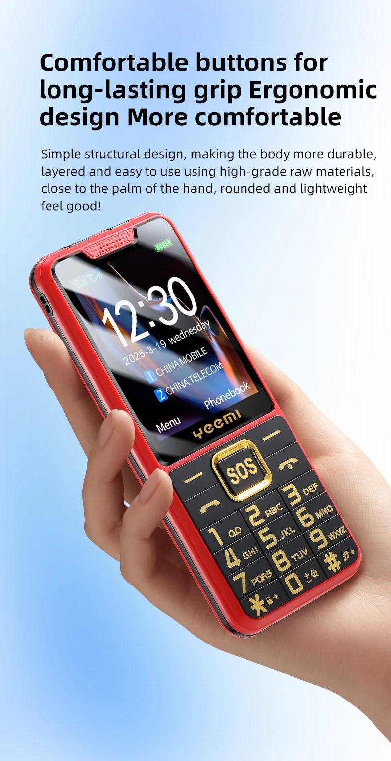 YEEMI K3+ 4G Cellphone 2.4inches Dual SIM Card LTE 2500mAh Bluetooth Camera Mobile Phone Type-C Bar Phone